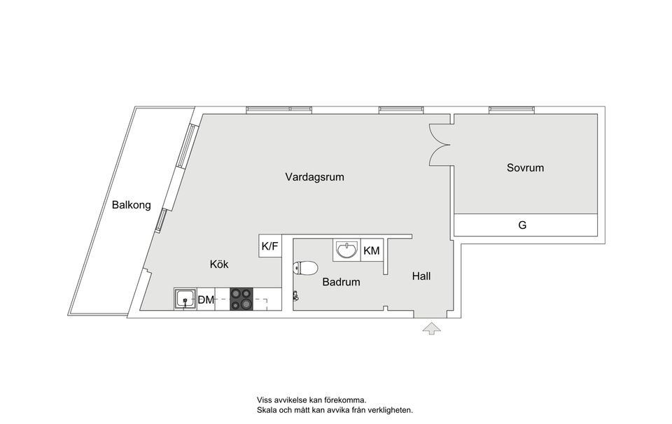 Bostadsrätt, Kratsbodavägen 50A, vån 5/5, Bromma - Mariehäll, Stockholm