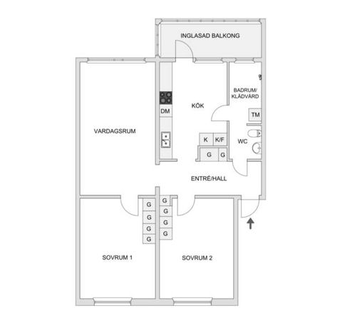 Bostadsrätt, Lägergatan 5F, Näsbyn, Kalix