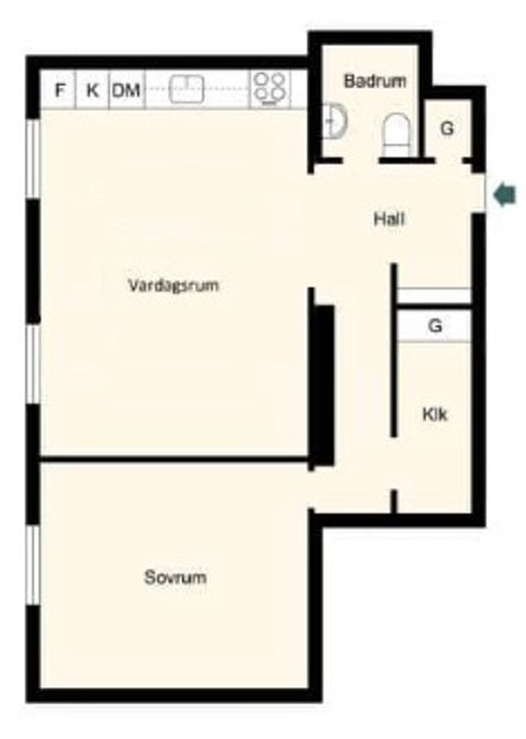 Bostadsrätt, Vattugatan 4, 2 tr!, Centrala Sundbyberg, Sundbyberg
