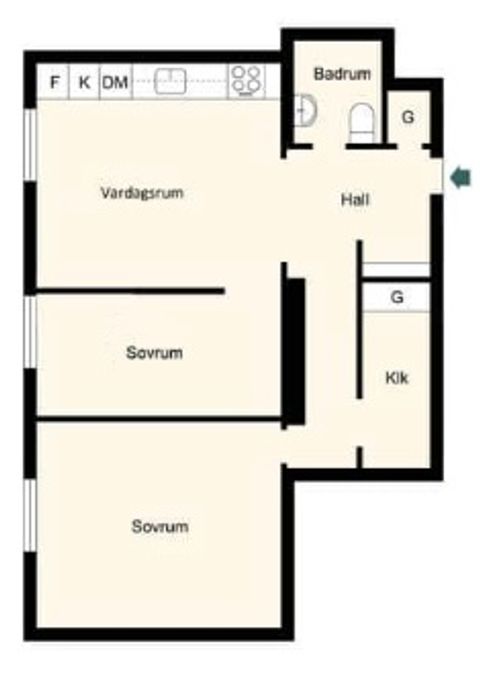 Bostadsrätt, Vattugatan 4, 2 tr!, Centrala Sundbyberg, Sundbyberg