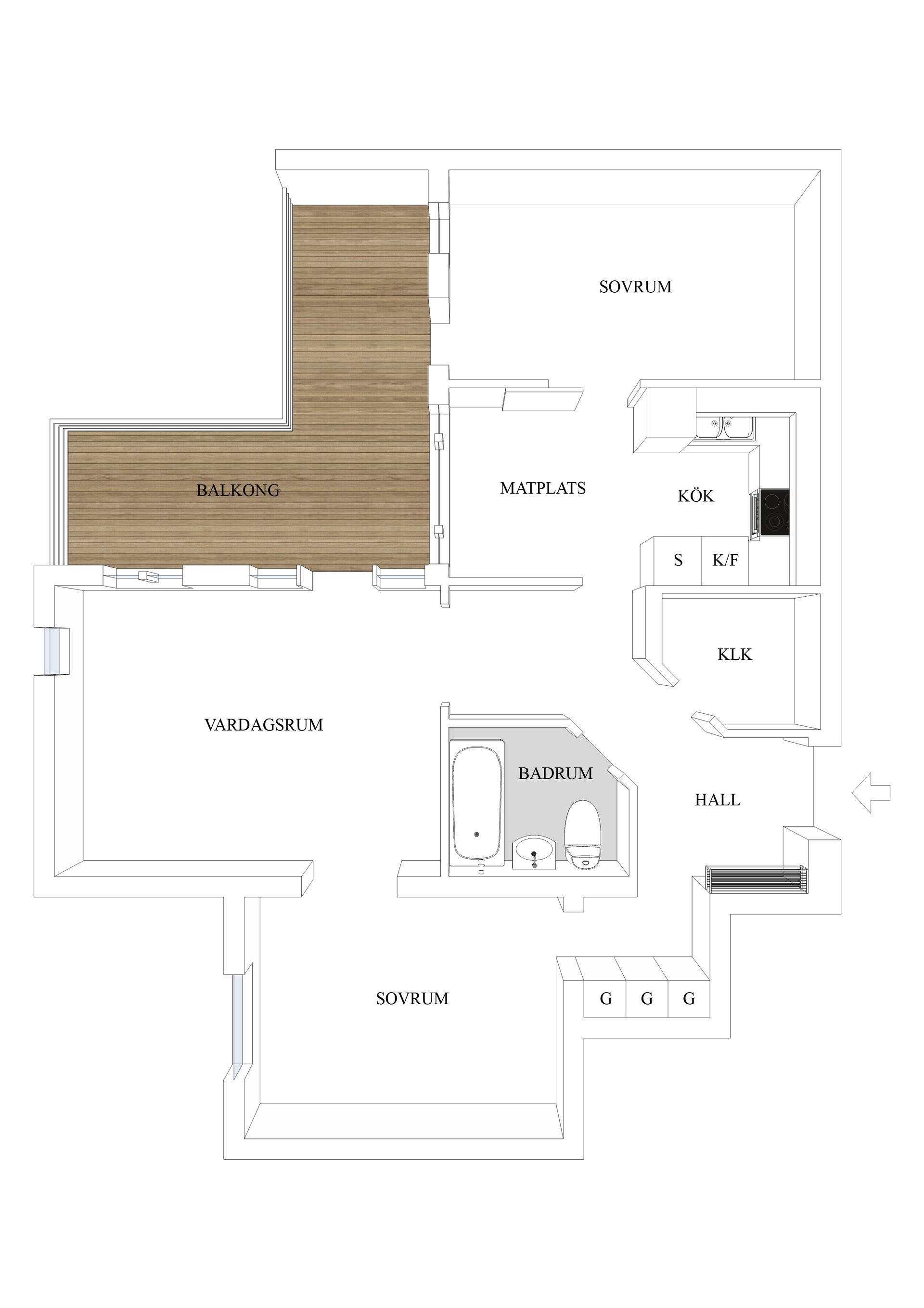 Bostadsrätt, Kvarnvägen 11, Centrala Väsby, Upplands Väsby