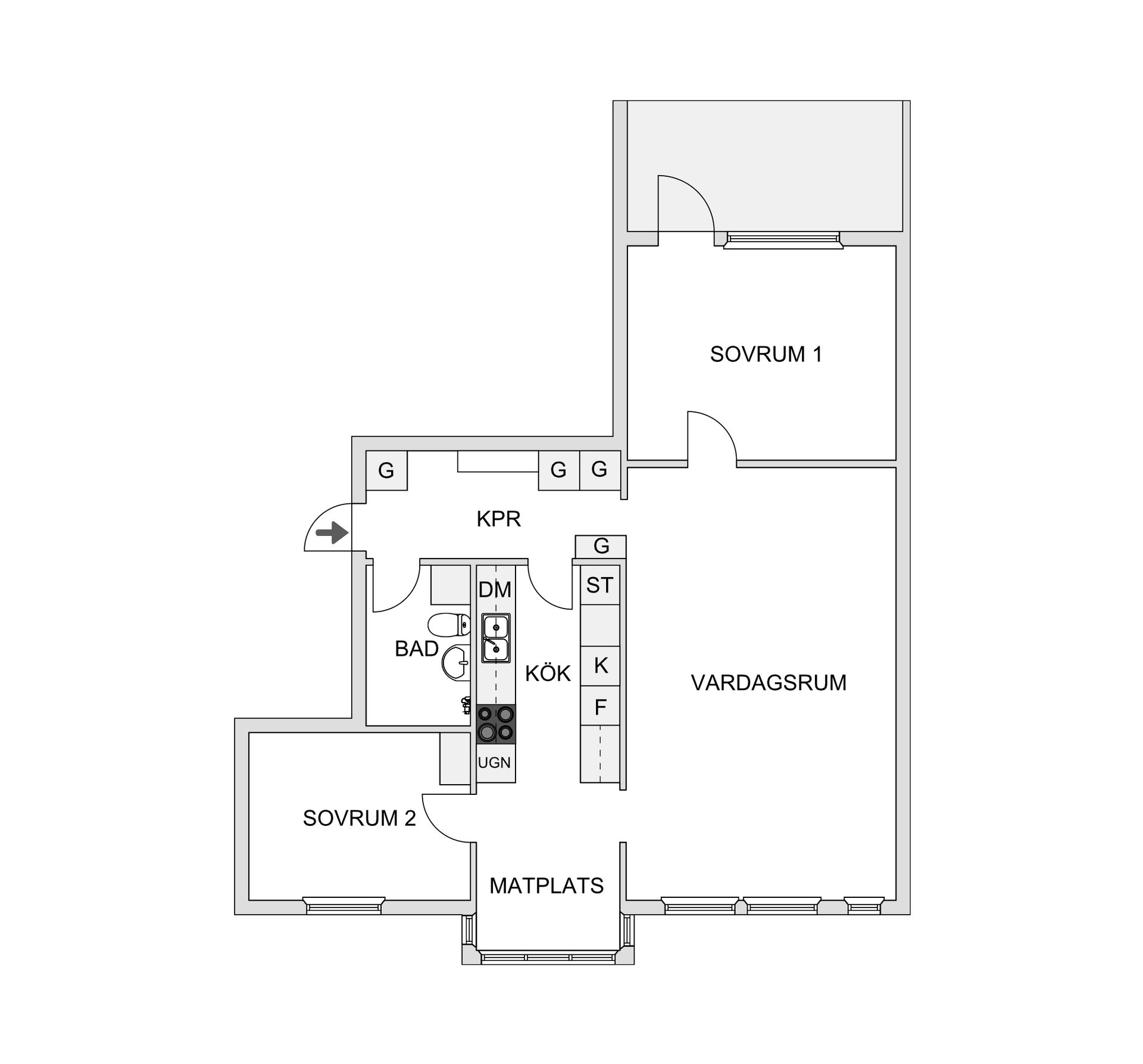 Bostadsrätt, Östra Förstadsgatan 17B, Slussen, Malmö