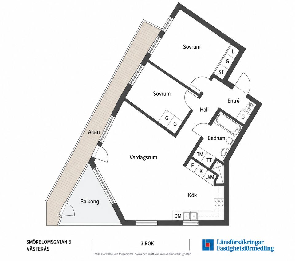 Bostadsrätt, Smörblomsgatan 5, Gideonsberg, Västerås