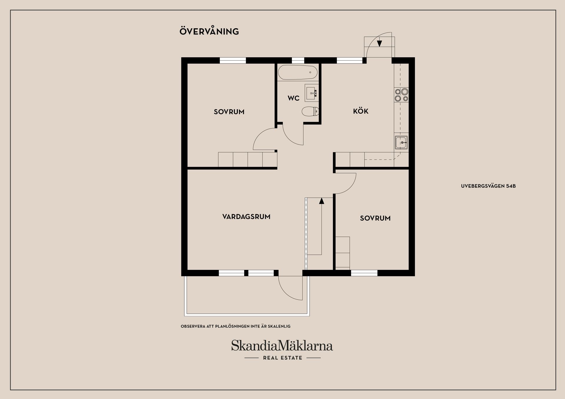 Radhus, Uvebergsvägen 54B, Hjulsbro, Linköping