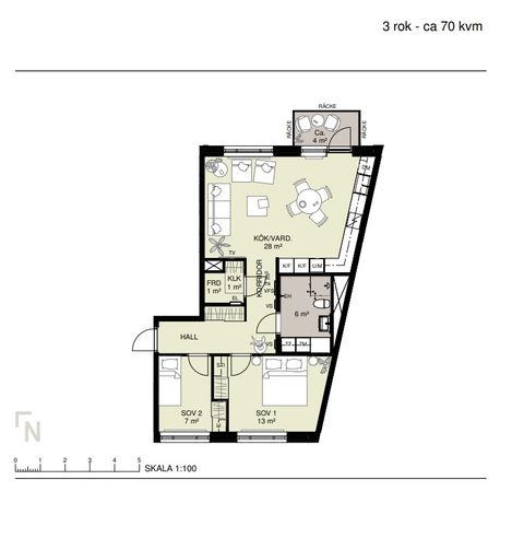 Bostadsrätt, Vasagatan 21, vån 7/7, Centrala Sundbyberg, Sundbyberg