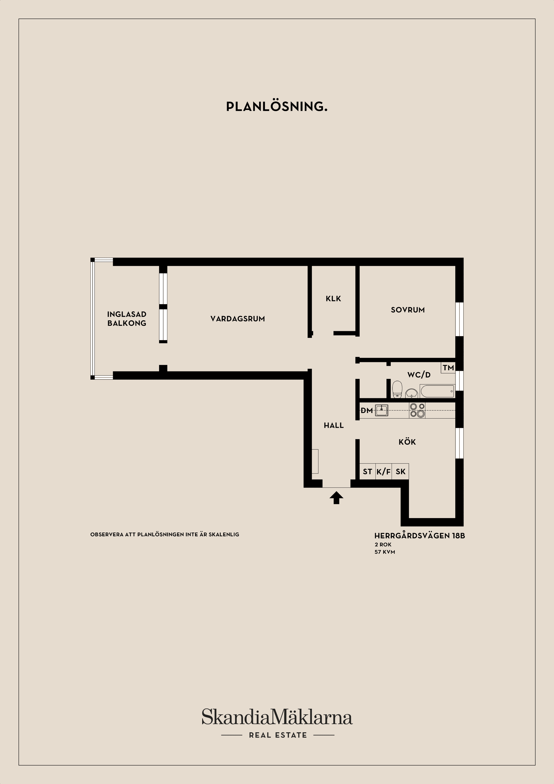 Bostadsrätt, Herrgårdsvägen 18B, Centrala Väsby, Upplands Väsby
