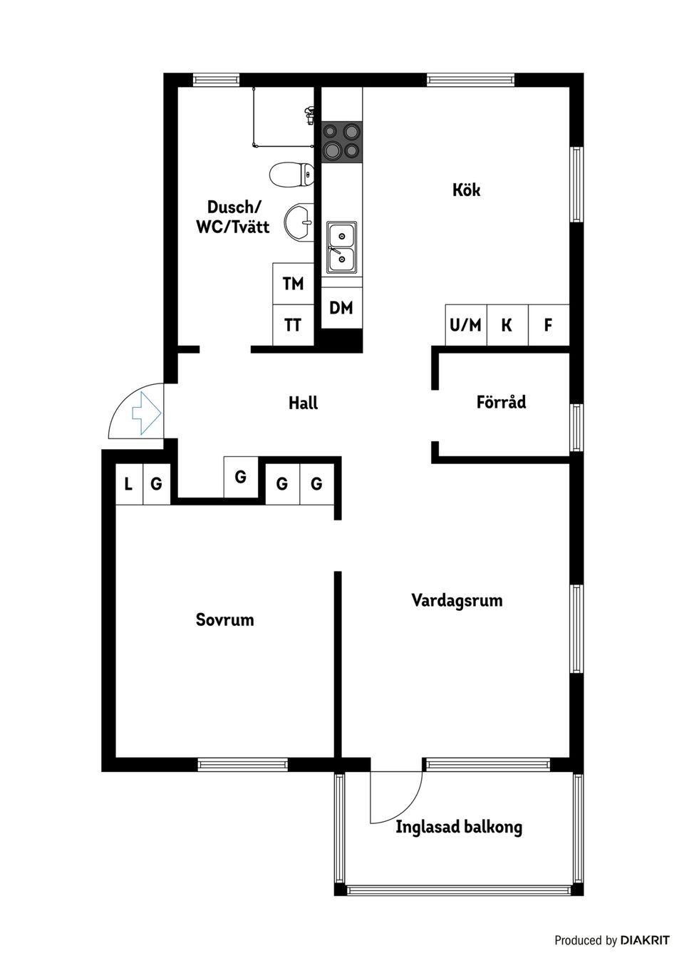 Bostadsrätt, Fotbollsvägen 18A, Brandholmen, Nyköping