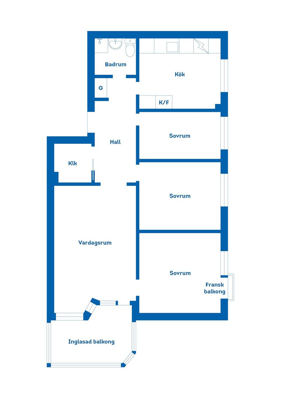 Bostadsrätt, Övre Åkargatan 56B, Söder, Gävle