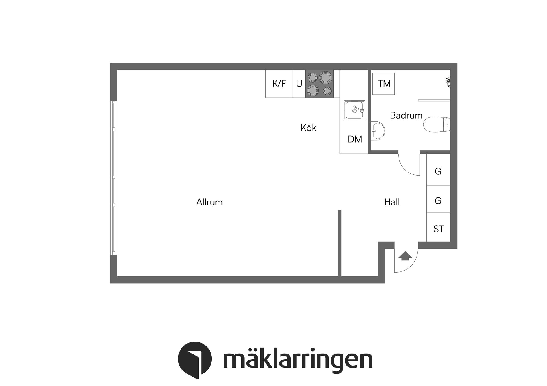 Bostadsrätt, Västra Ringgatan 15A, Centrum, Enköping