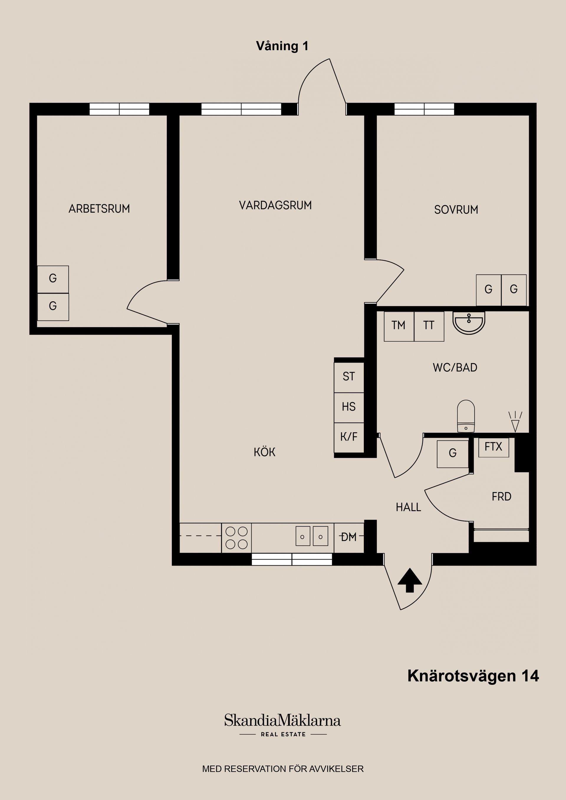 Bostadsrätt, Knärotsvägen 14, Gavlehov, Gävle
