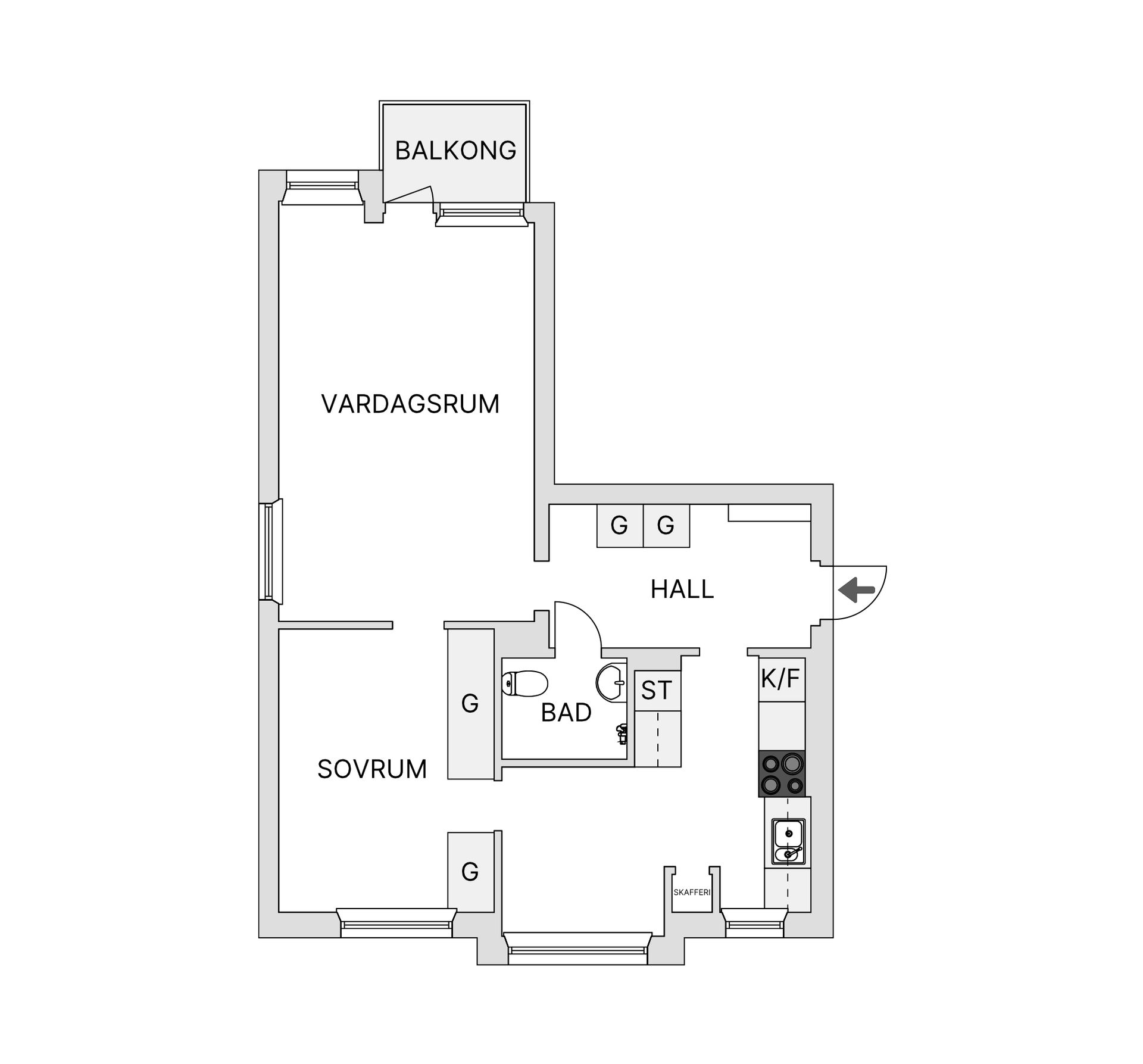 Bostadsrätt, Fjällkroken 7A, Tullen, Borås