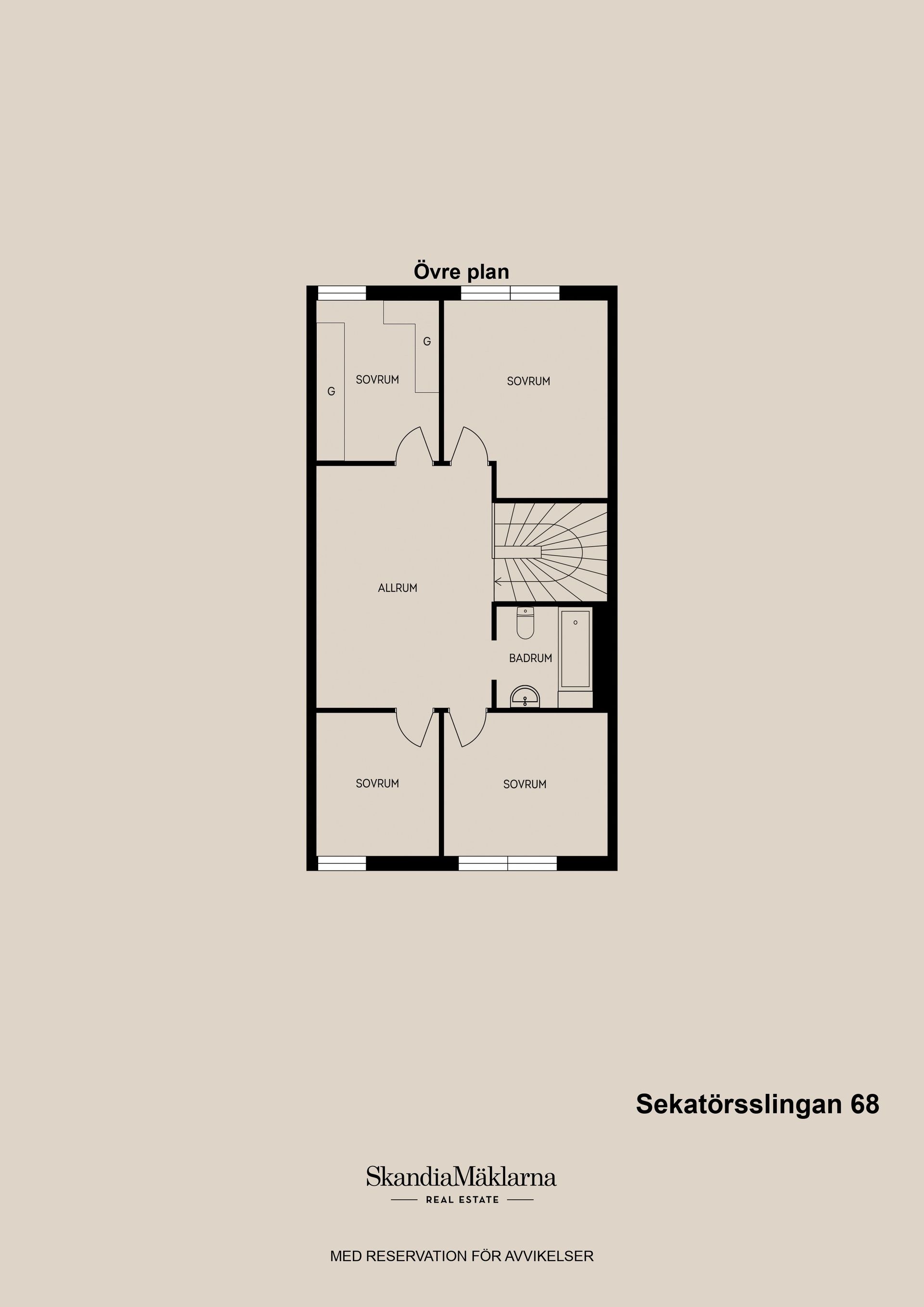 Radhus, Sekatörsslingan 68, Strömsbro, Gävle