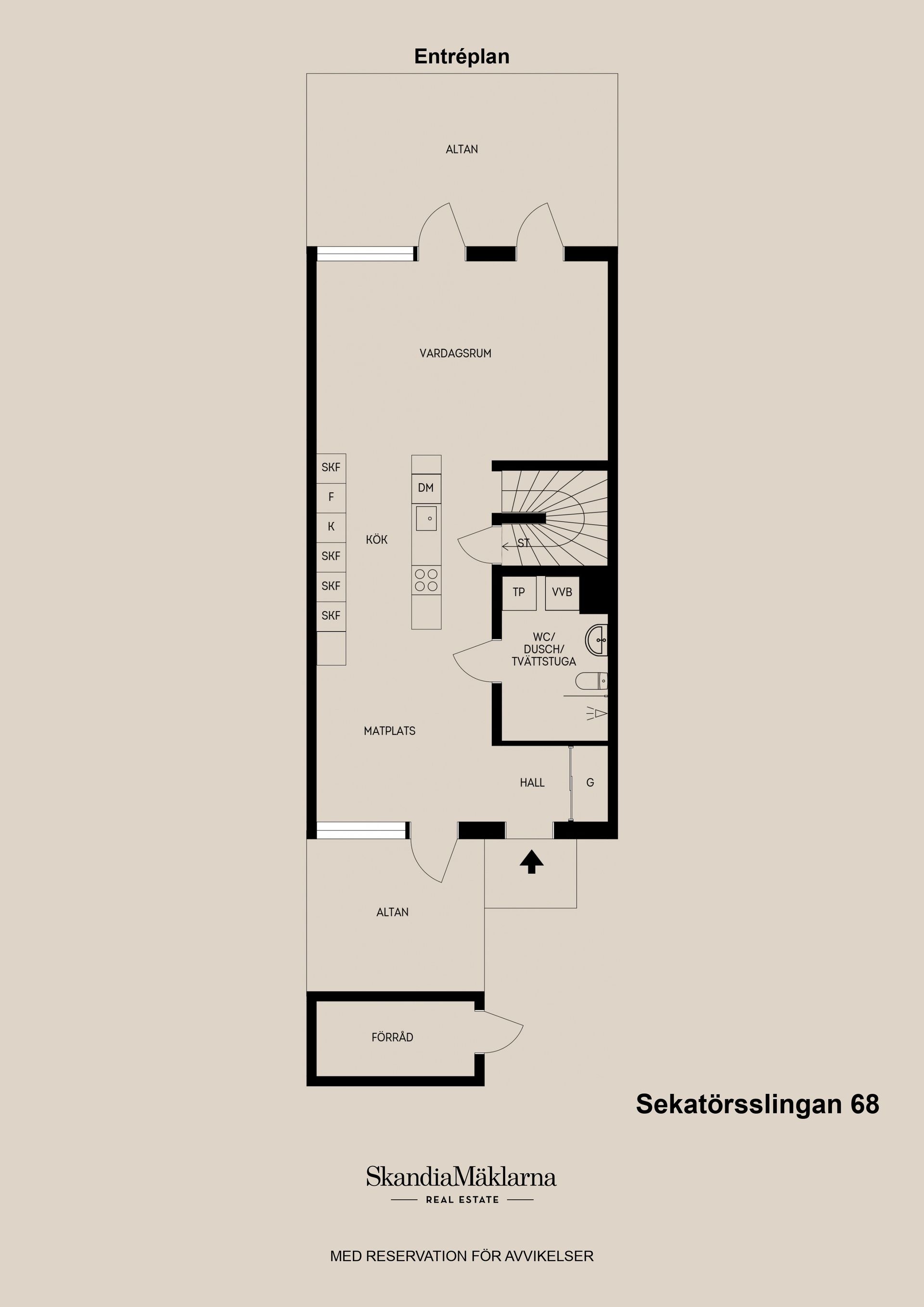 Radhus, Sekatörsslingan 68, Strömsbro, Gävle