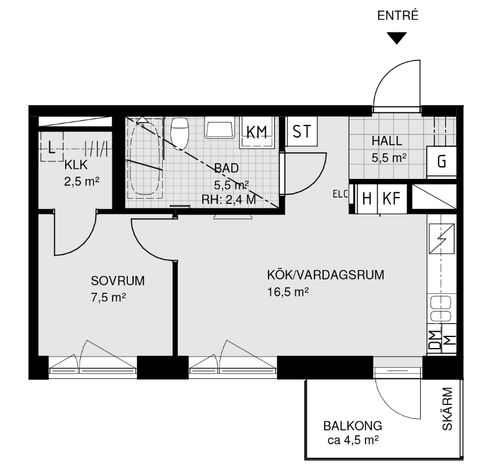 Bostadsrätt, Mobilgatan 3A, Telefonplan, Stockholm