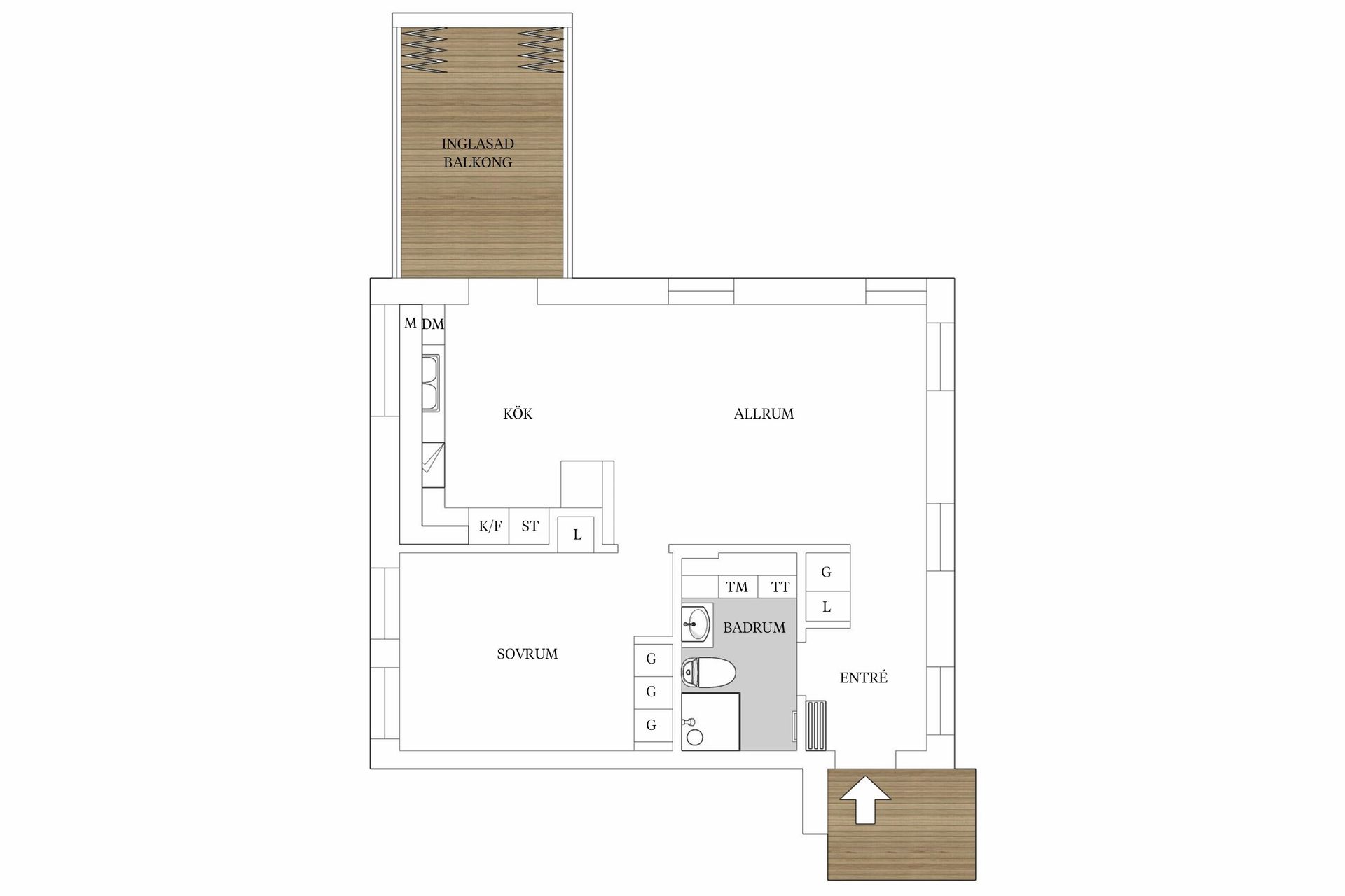 Bostadsrätt, Södra Järnvägsgatan 4S, Söder, Växjö