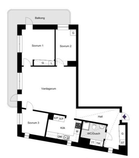 Bostadsrätt, Årstaskogs väg 9B, 3 tr!, Liljeholmskajen/Årstaberg, Stockholm
