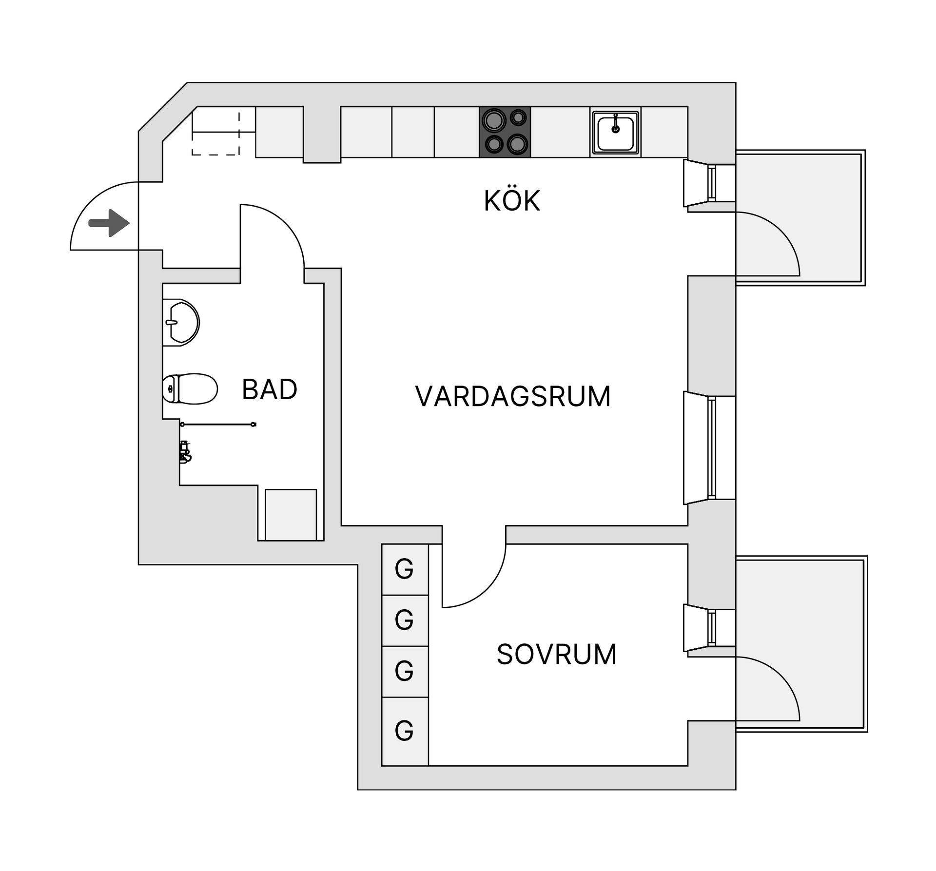 Bostadsrätt, Prefektgatan 8, Rosendal, Uppsala