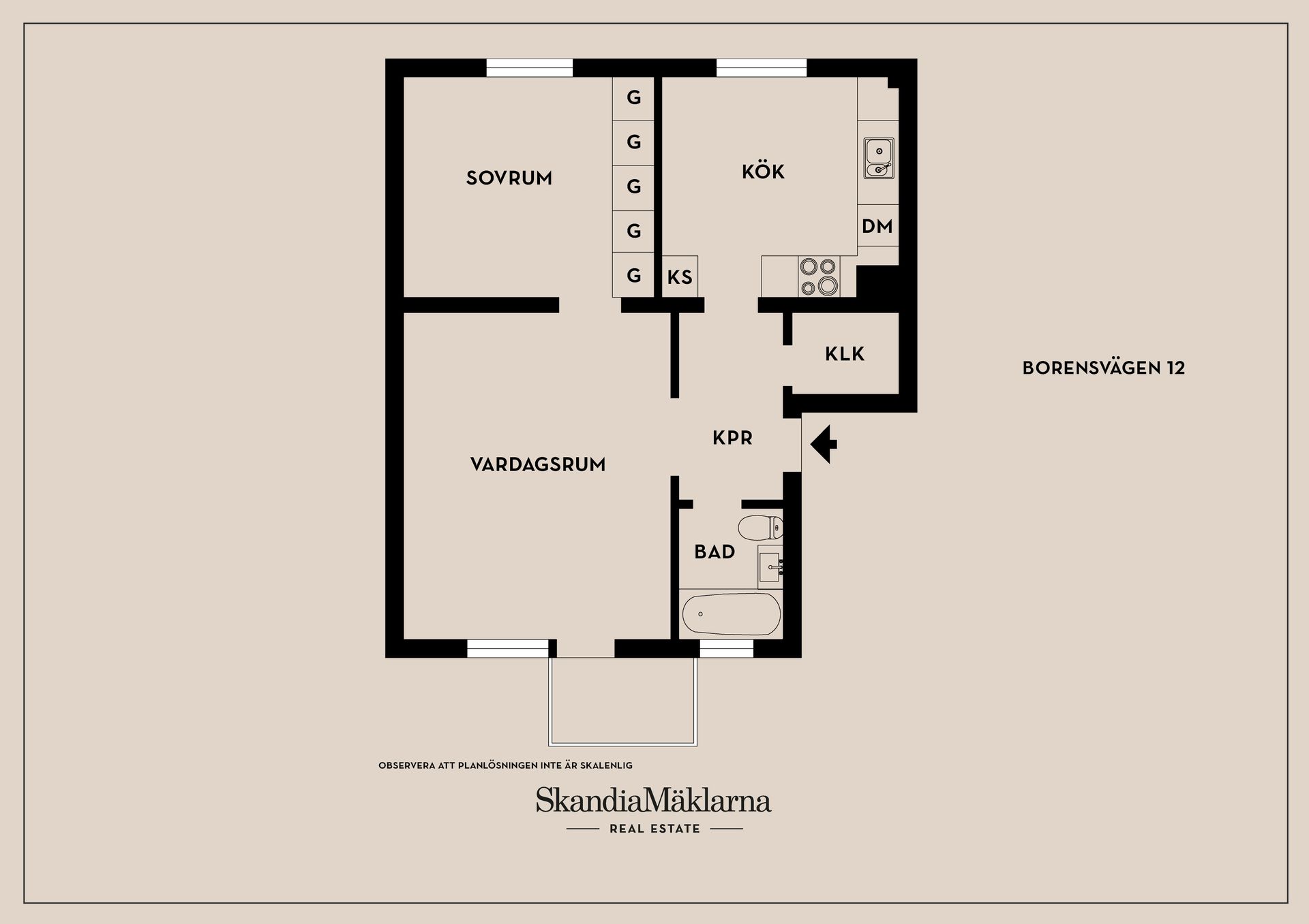 Bostadsrätt, Borensvägen 12, Årsta, Stockholm