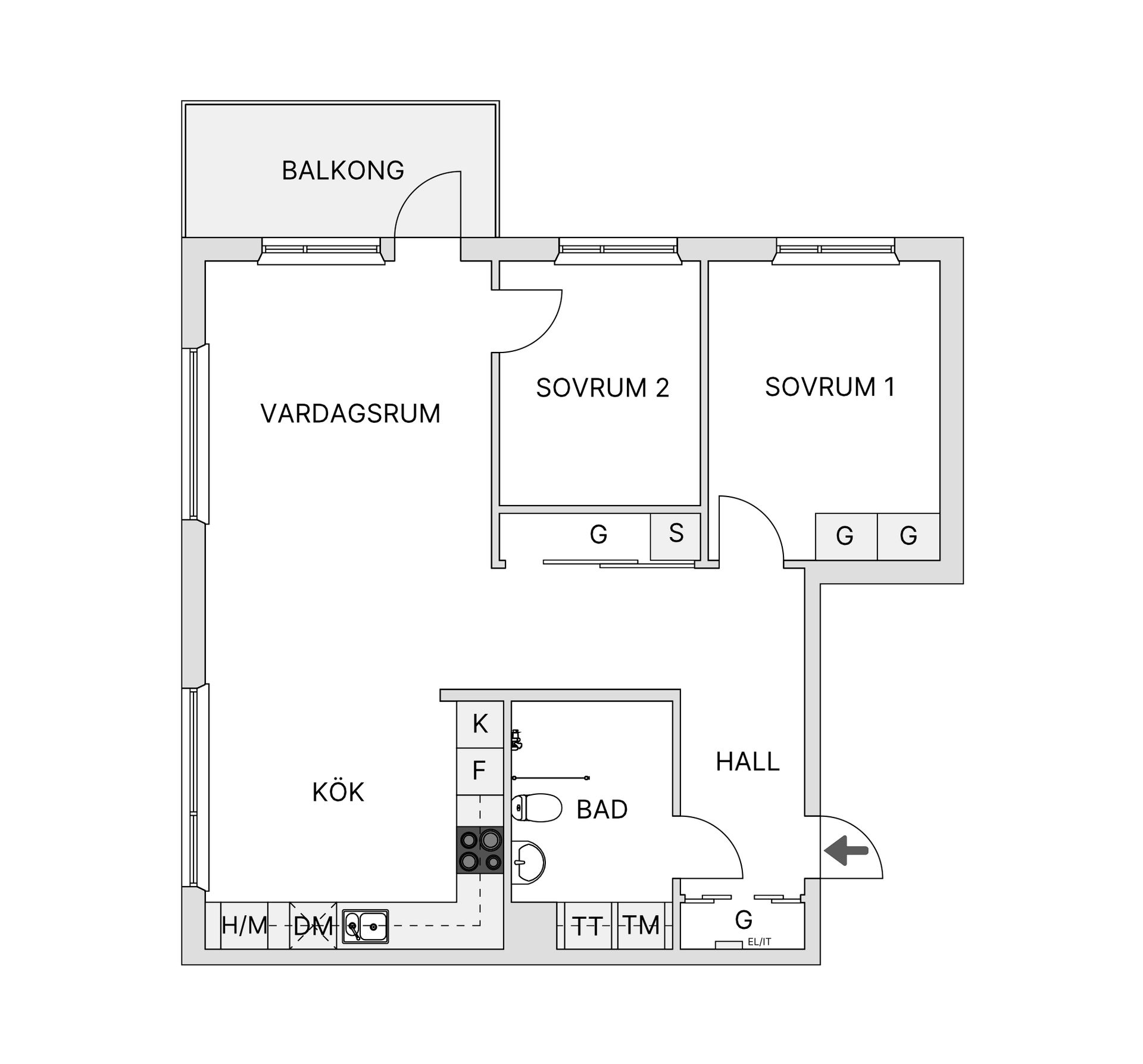 Bostadsrätt, Margaretha Krooks gata 3, Örnsberg/Aspudden, Stockholm