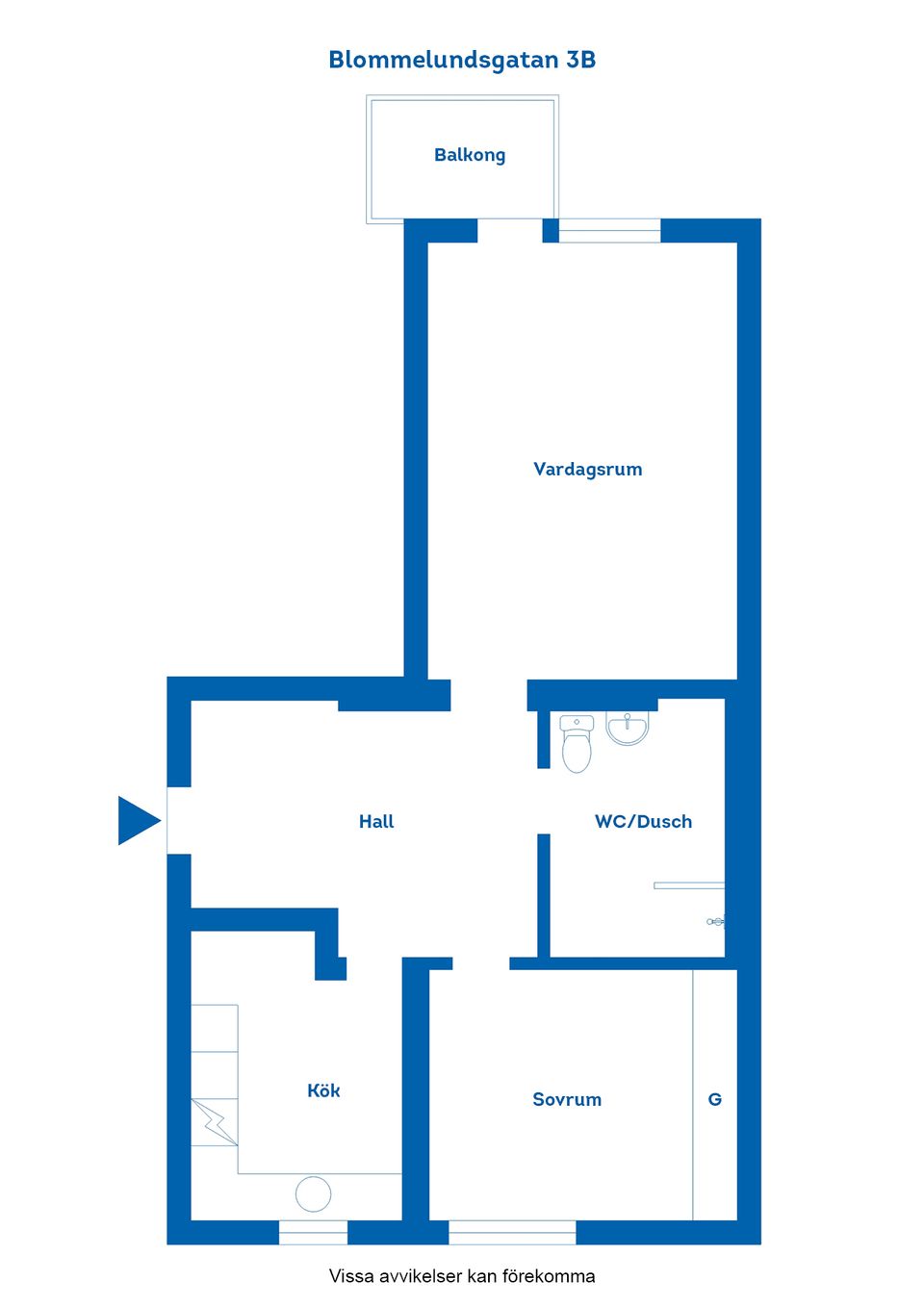 Bostadsrätt, Blommelundsgatan 3B, Haga, Norrköping