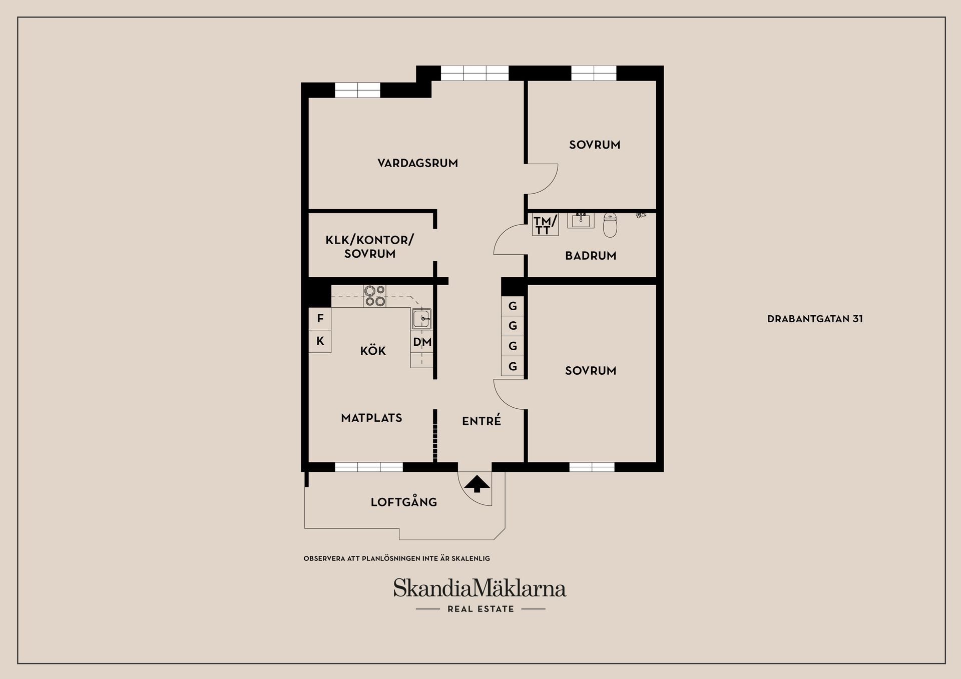 Bostadsrätt, Drabantgatan 31, T1/Centralt, Linköping