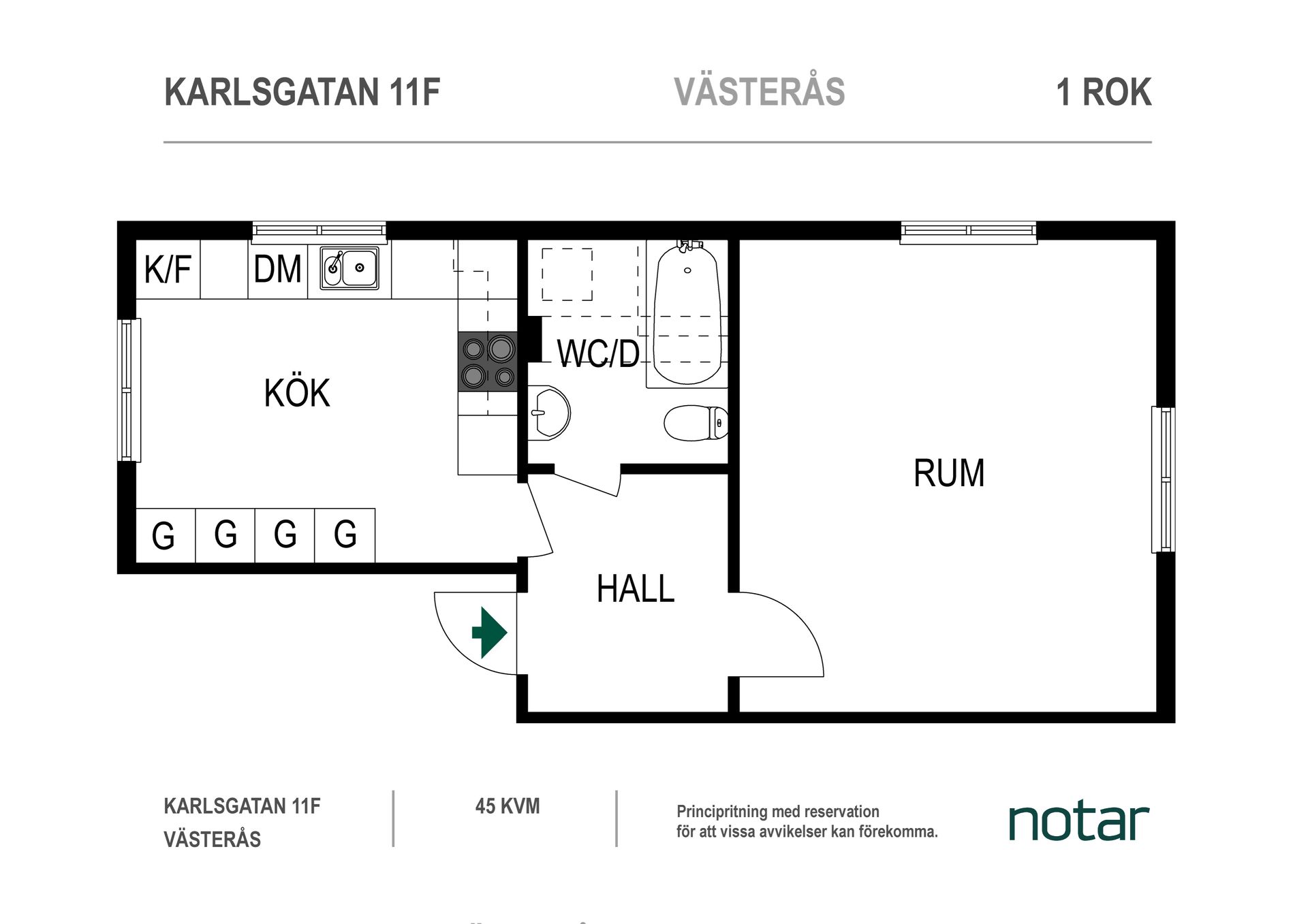 Bostadsrätt, Karlsgatan 11F, Centrum, Västerås