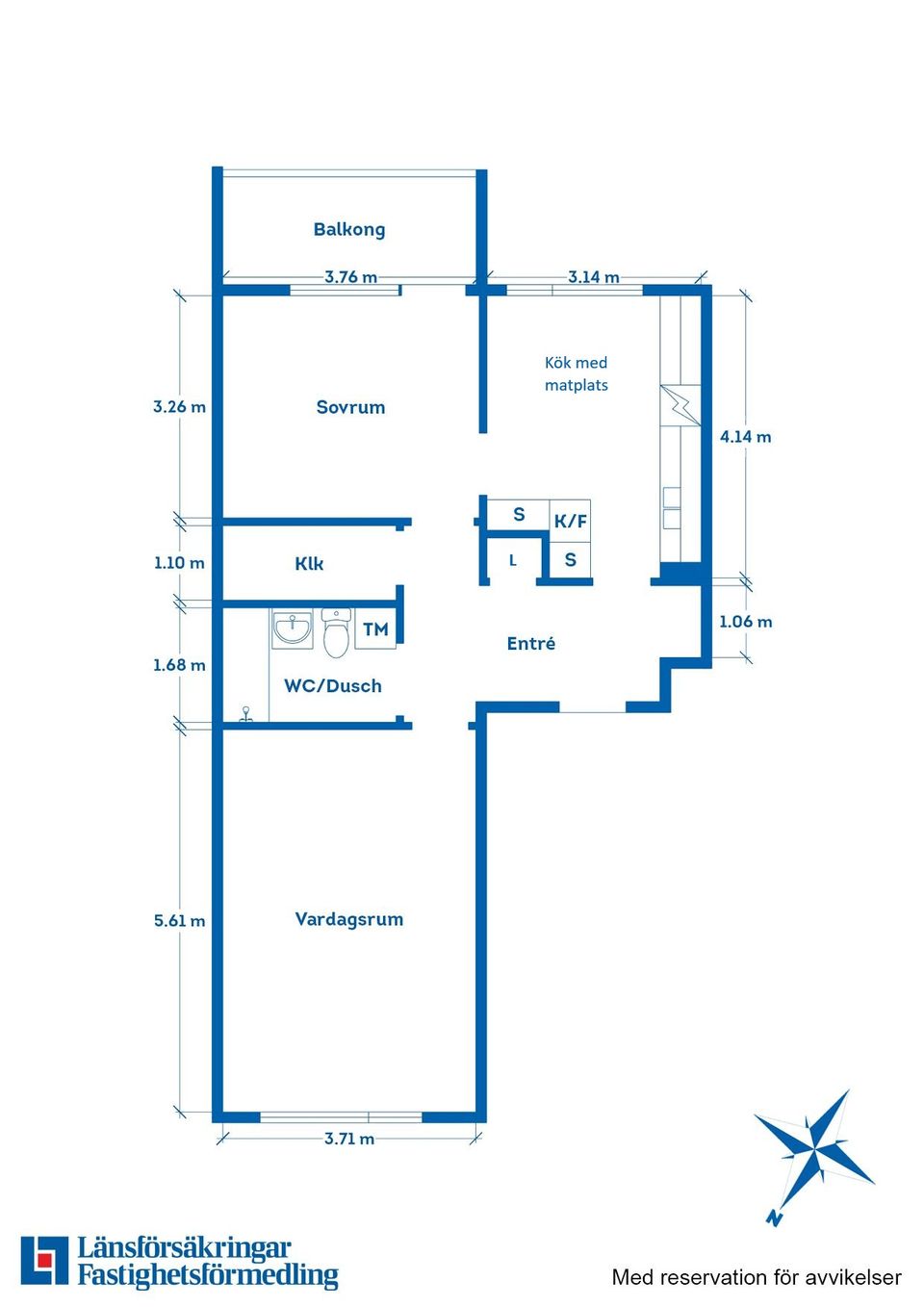 Bostadsrätt, Bispmotalagatan 29B, 2 vån, Centralt, Motala