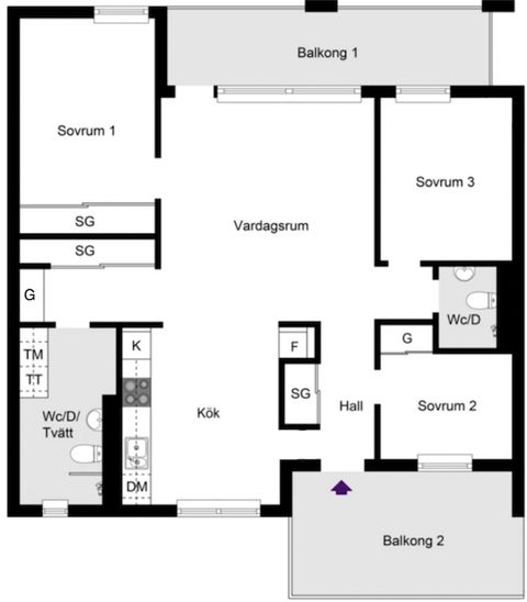 Bostadsrätt, Dartanjangs Gata 16, 3tr., Bromma / Mariehäll, Stockholm