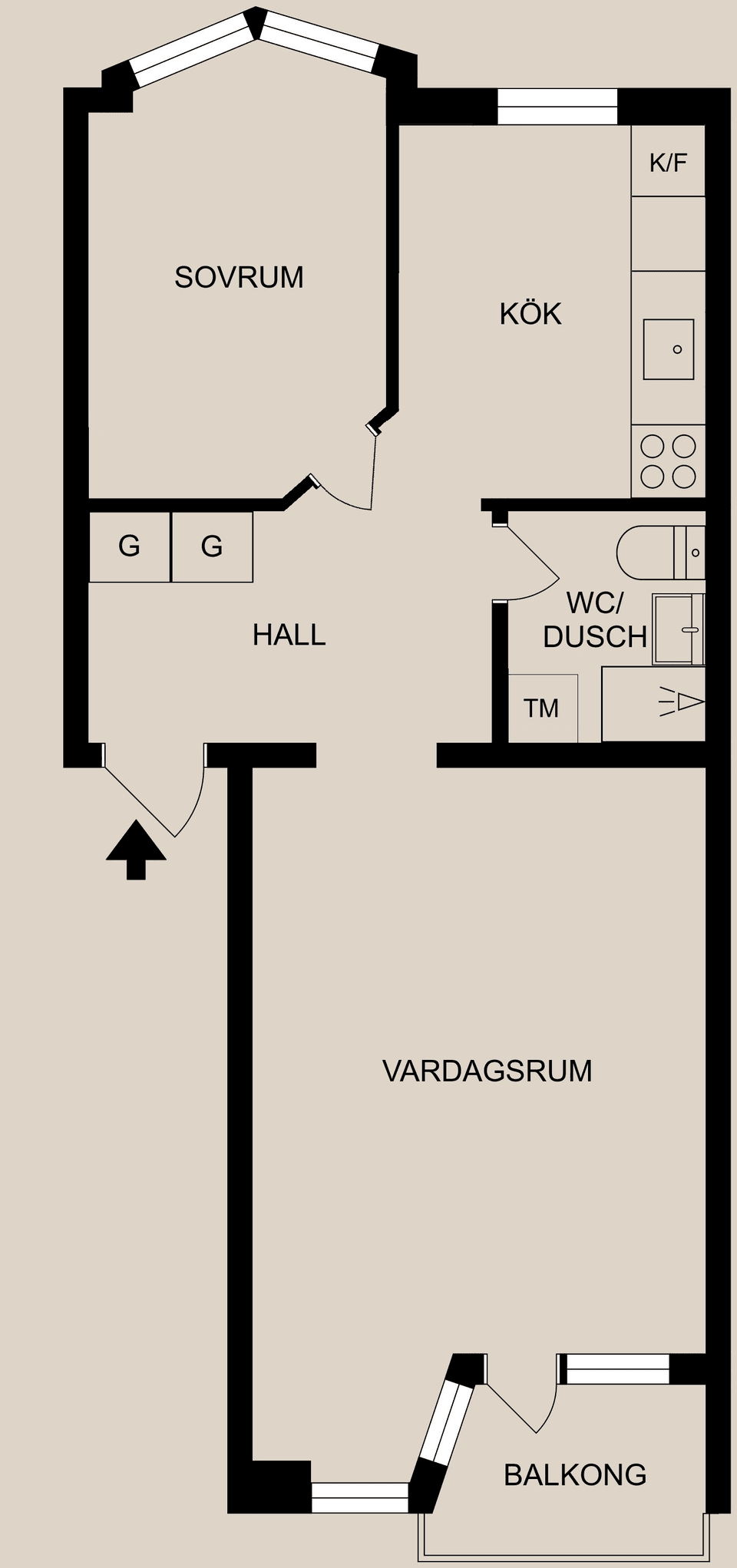 Bostadsrätt, Holmstagatan 1B, Söder, Klingsberg, Norrköping