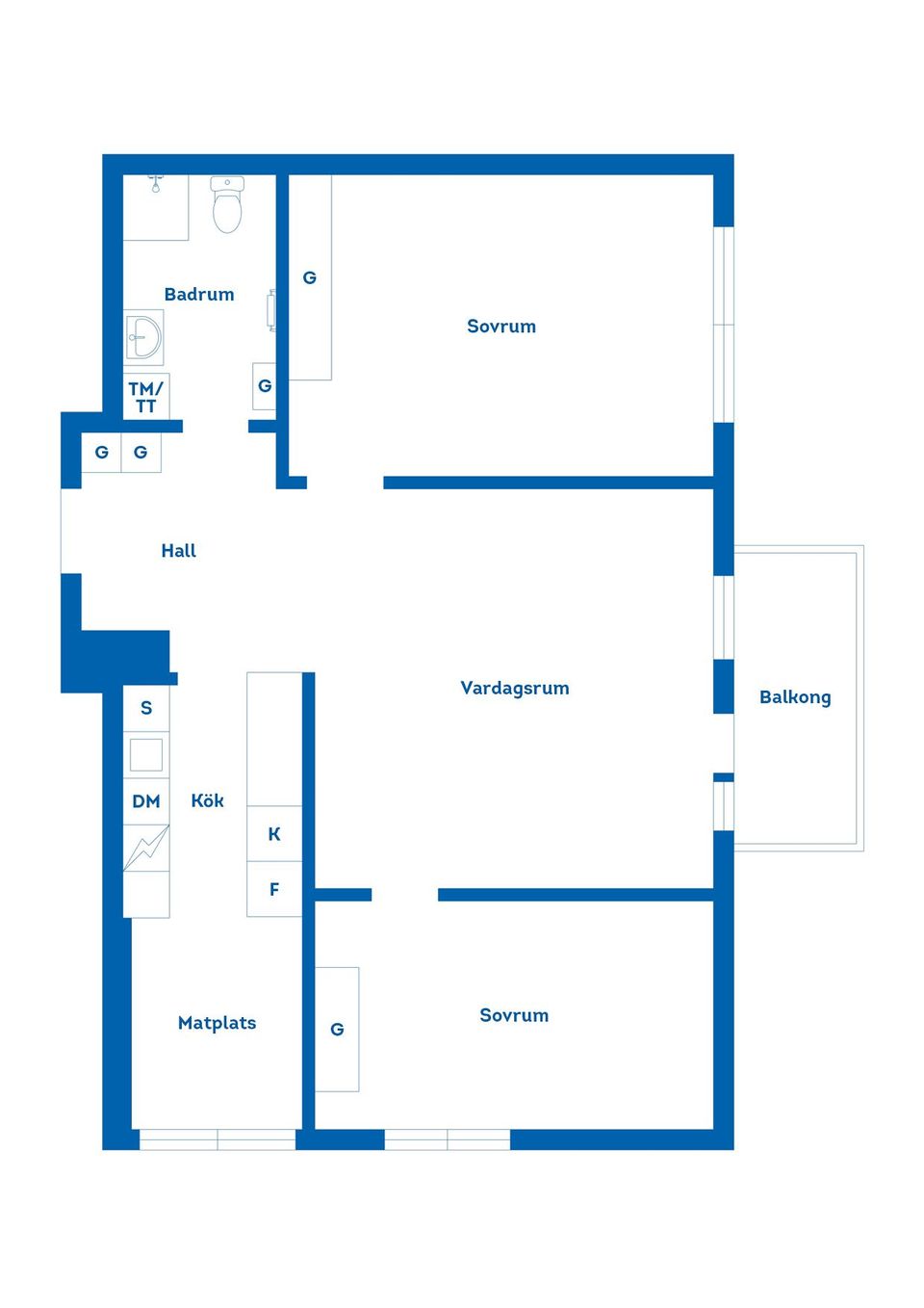 Bostadsrätt, Södra Köpmangatan 13D, Söder, Gävle