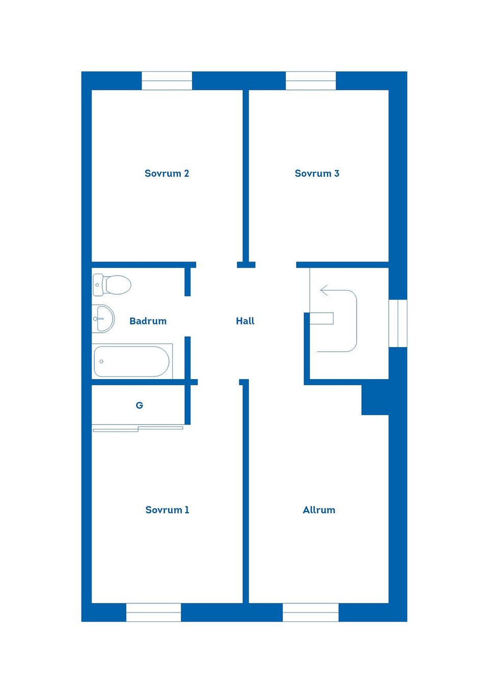Bostadsrätt, Järnvägsgatan 27, Centralt, Gnesta