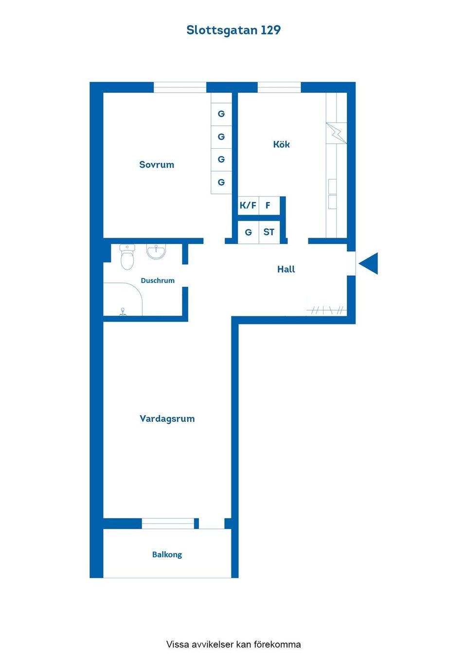 Bostadsrätt, Slottsgatan 129, Centralt, Norrköping