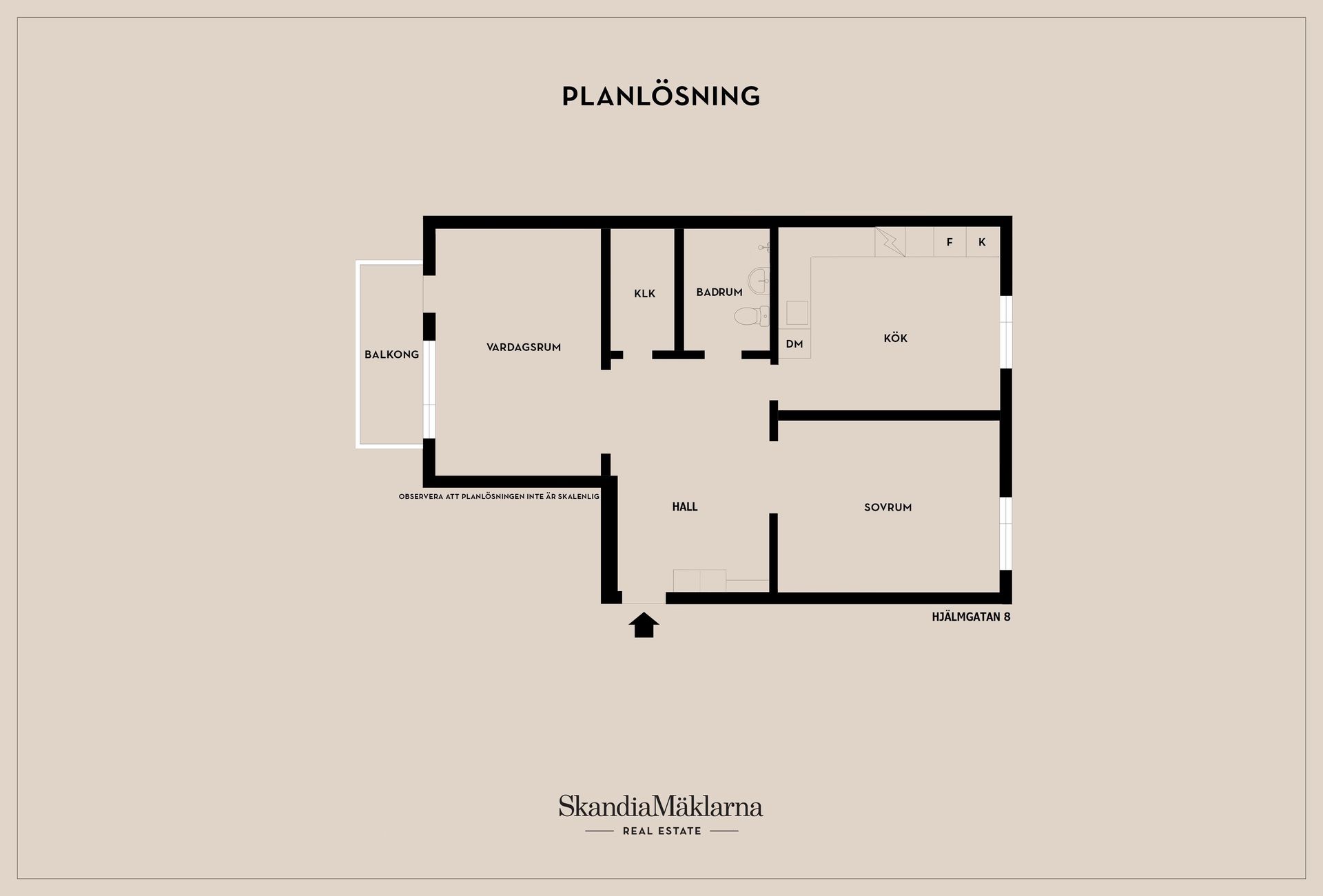 Bostadsrätt, Hjälmgatan 8, Centralt, Tidaholm
