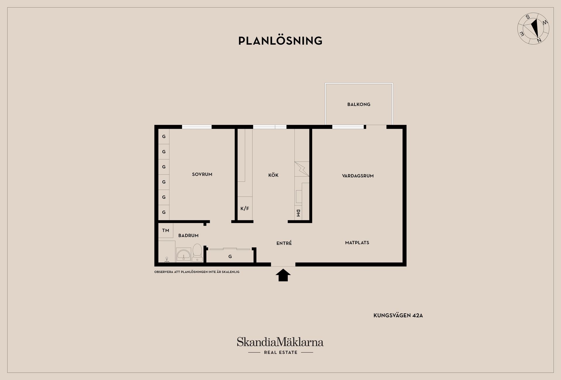 Bostadsrätt, Kungsvägen 42A, Mjölby