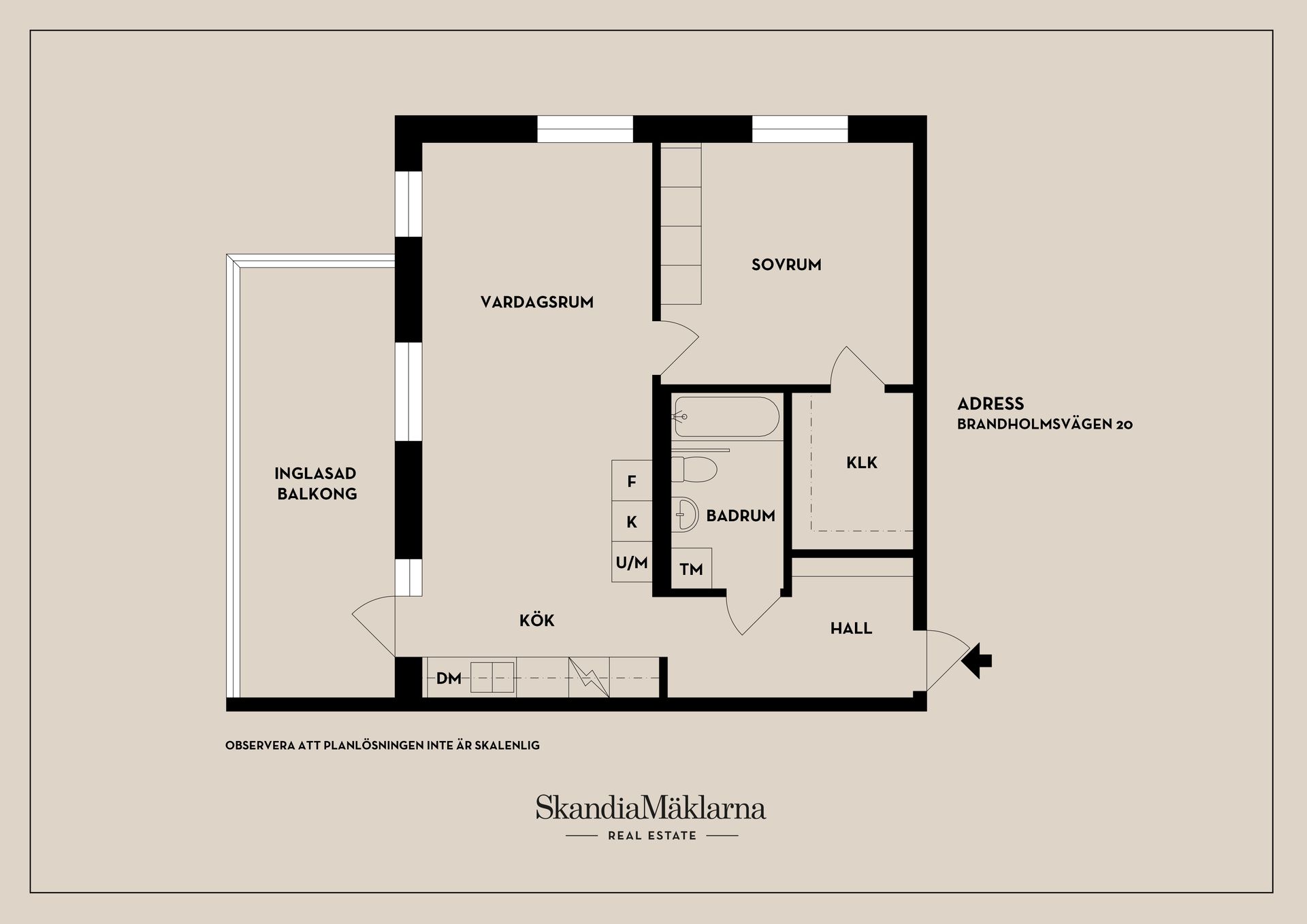 Bostadsrätt, Brandholmsvägen 20, Brandholmen, Nyköping