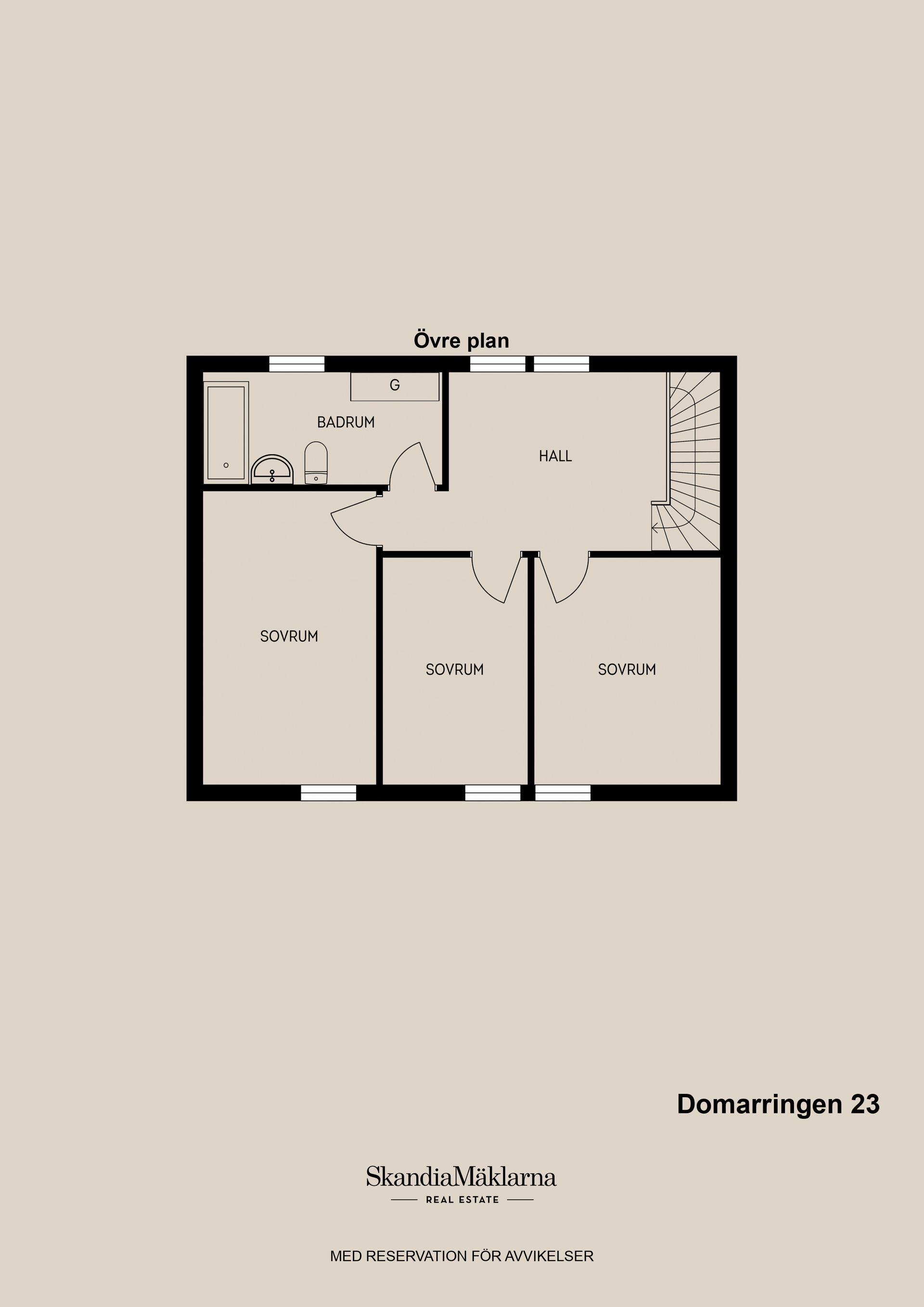 Radhus, Domarringen 23, Bomhus, Gävle