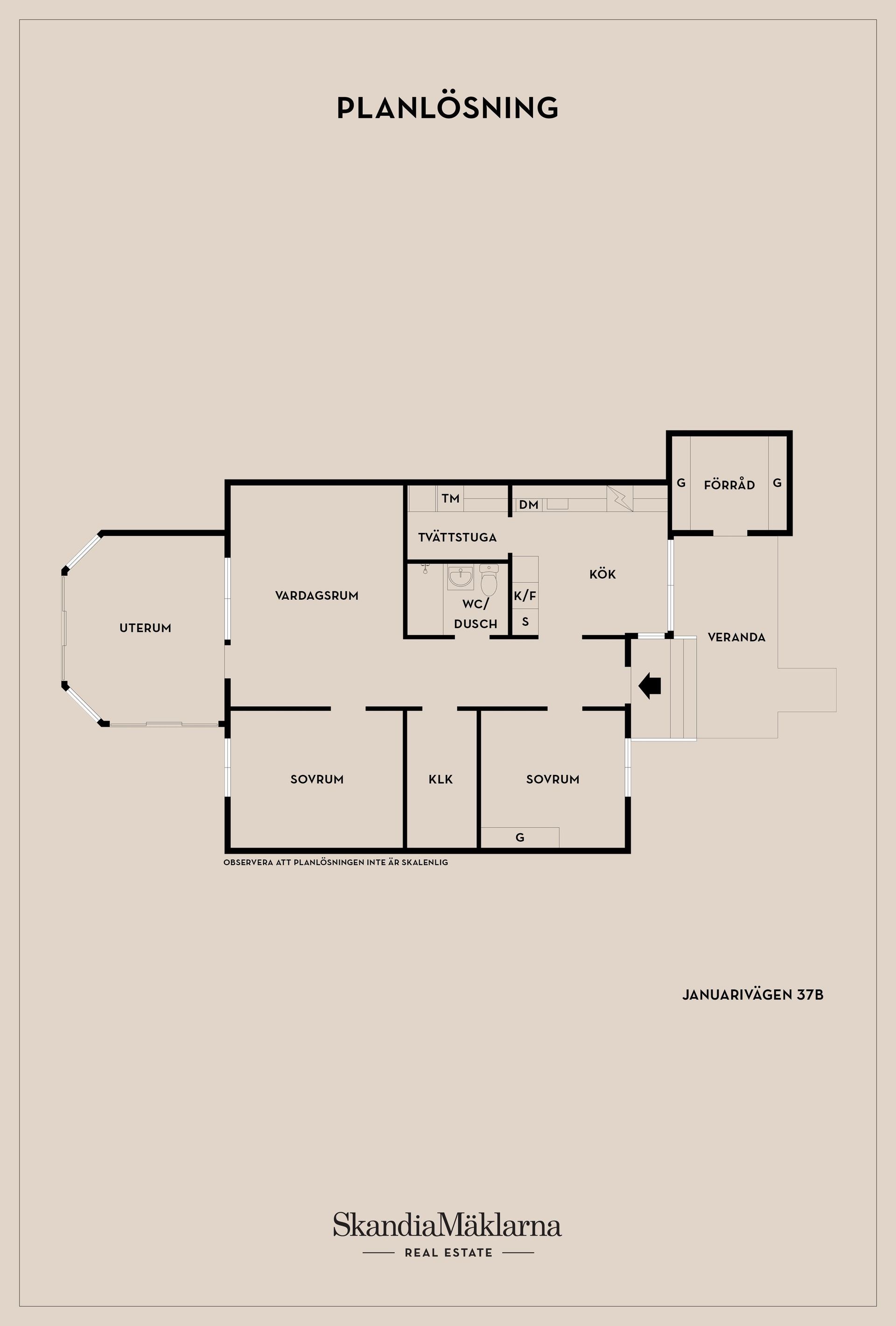 Radhus, Januarivägen 37B, Brogetorp, Flen