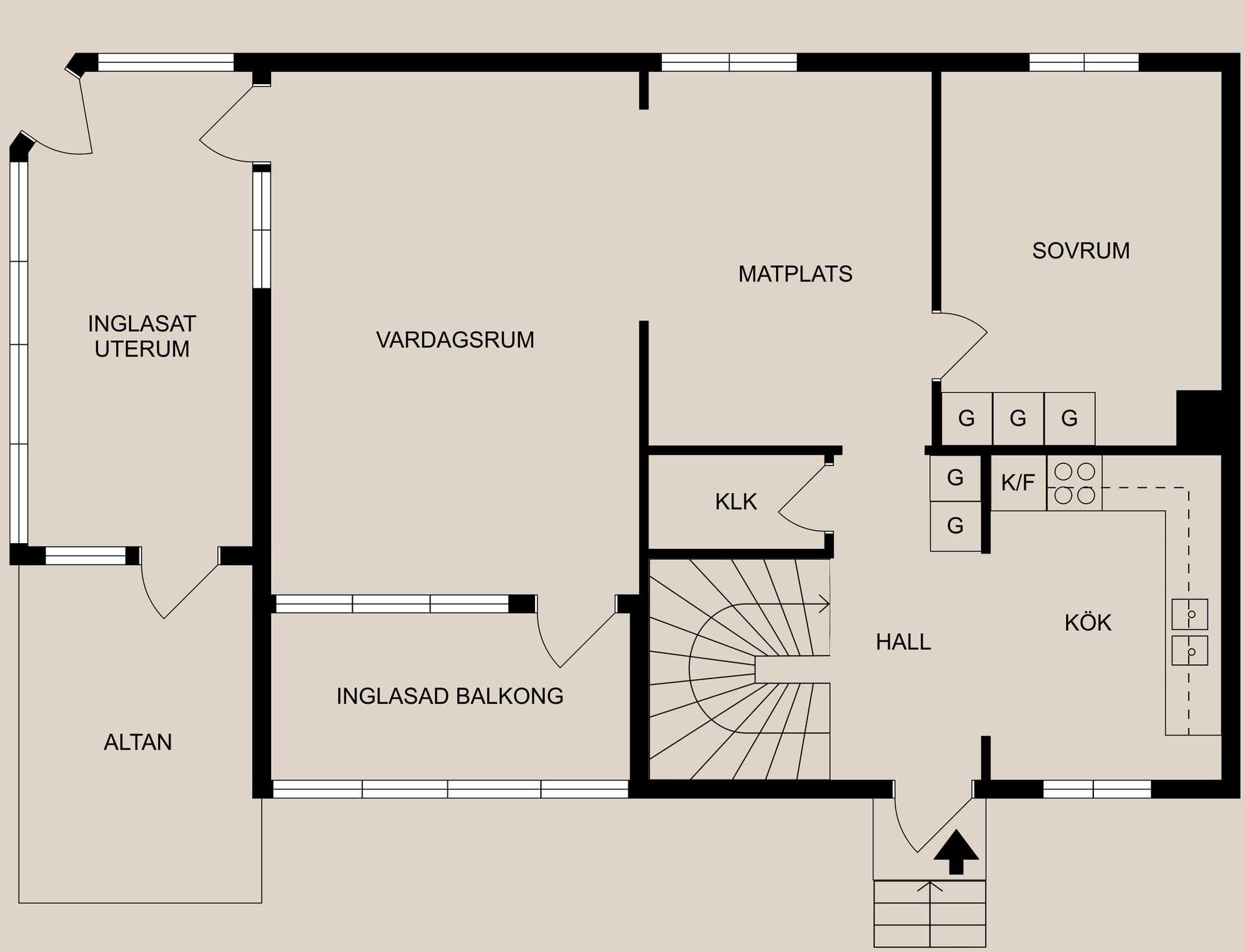 Radhus, Sundsvägen 21A, Högklint, Finspång