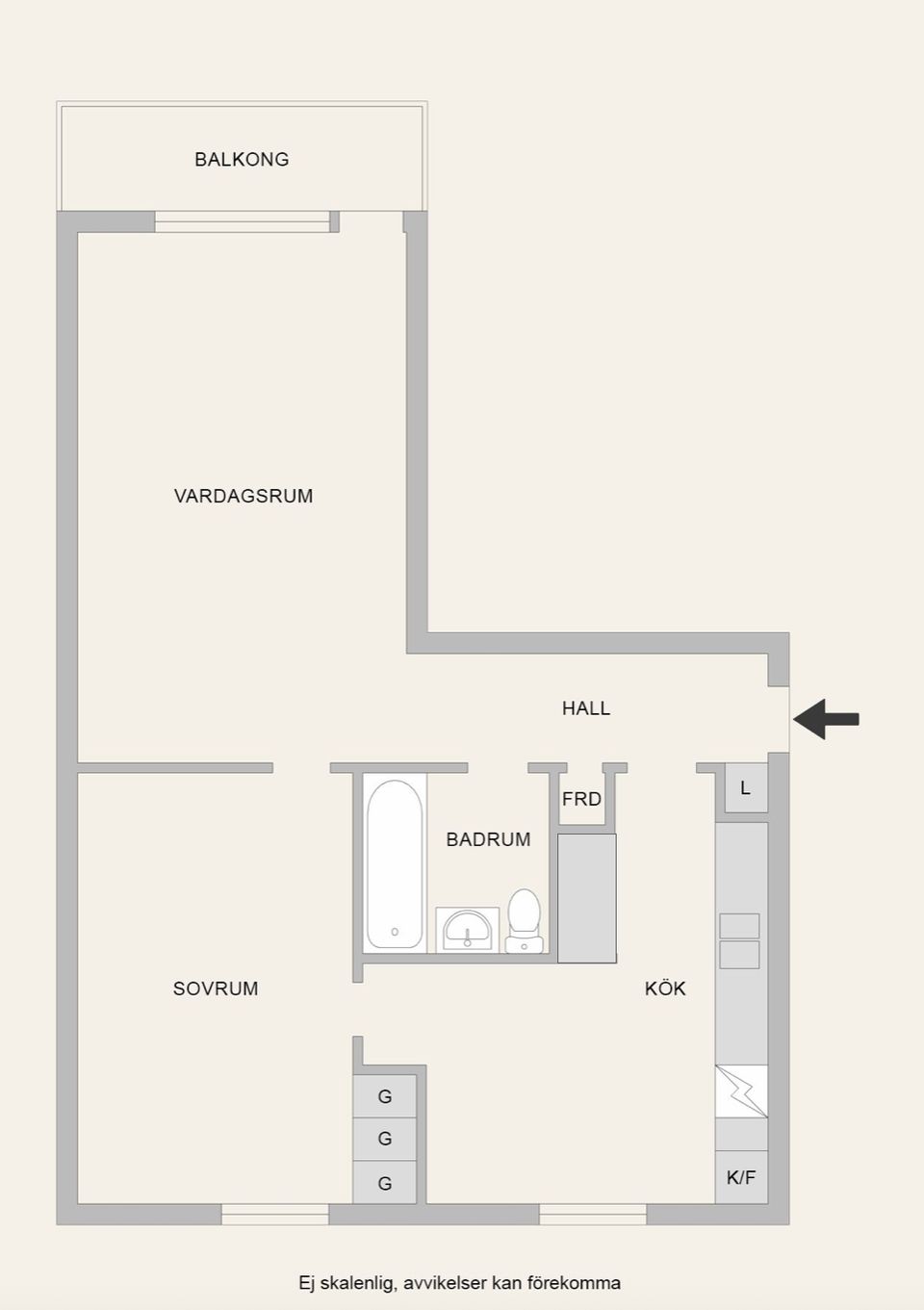 Bostadsrätt, Vaktbergsvägen 21B, Centralt, Nynäshamn