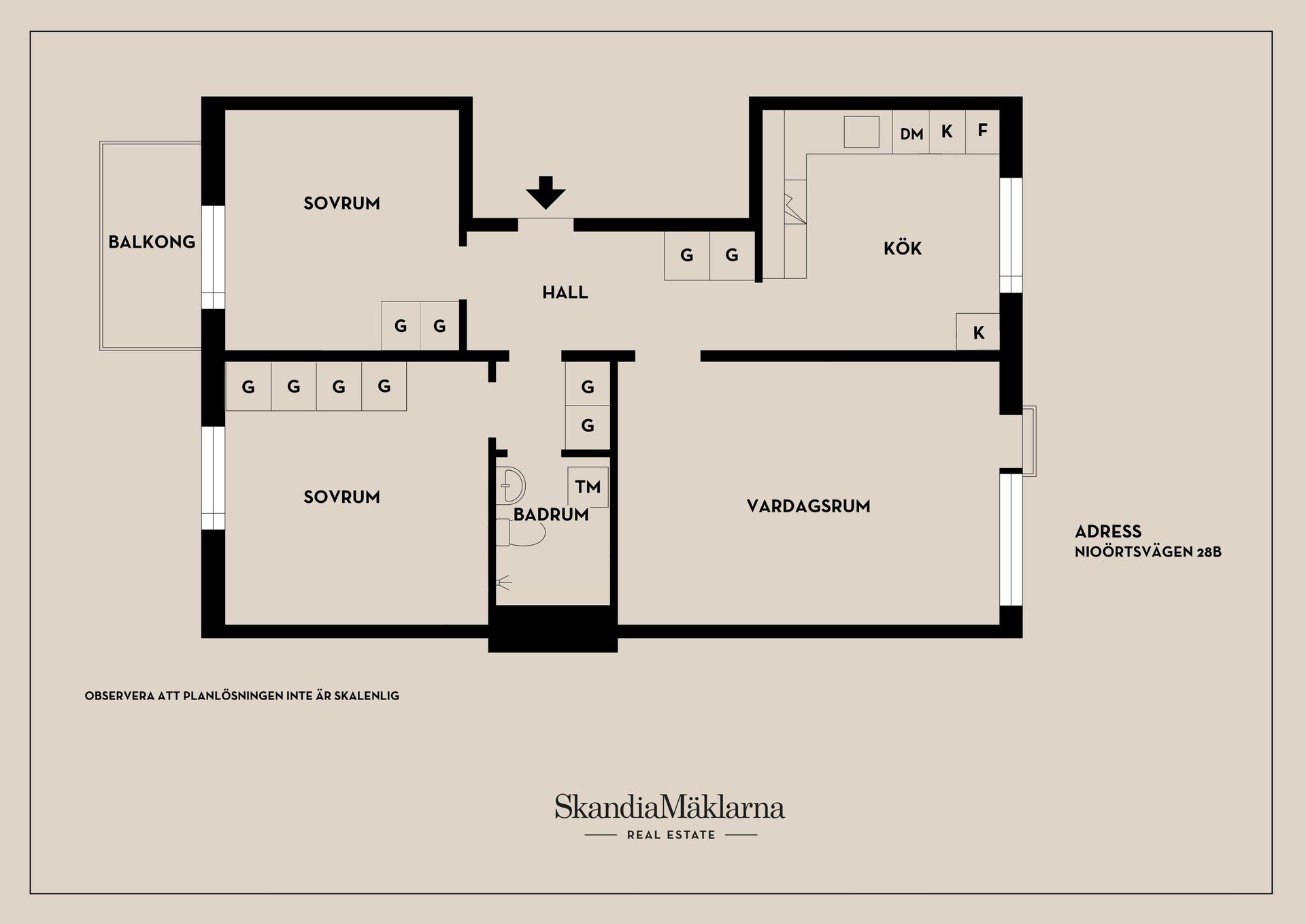 Bostadsrätt, Nioörtsvägen 28B, Stockholm