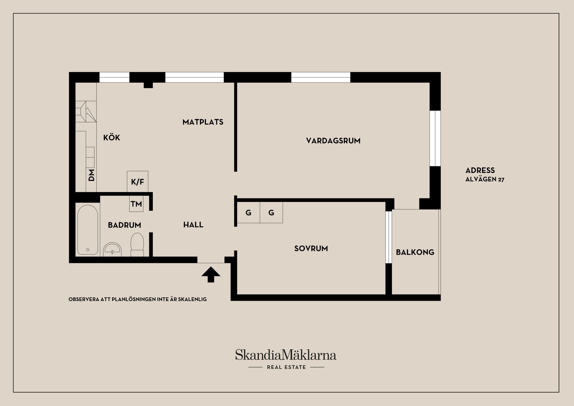 Bostadsrätt, Alvägen 27, Kuben - Skönsmon, Sundsvall