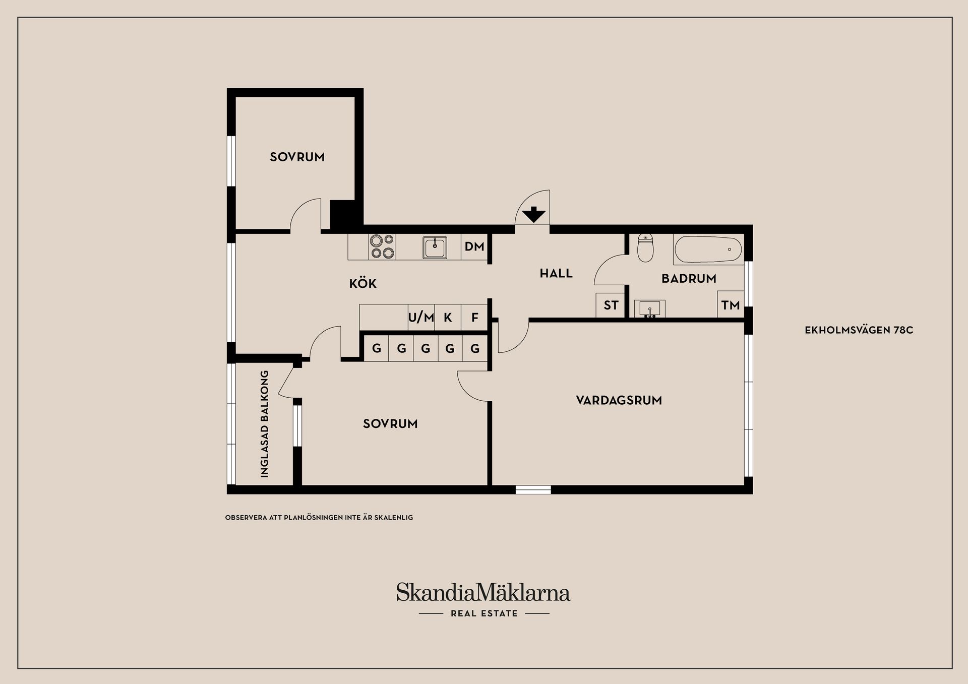Bostadsrätt, Ekholmsvägen 78C, Ekholmen, Linköping