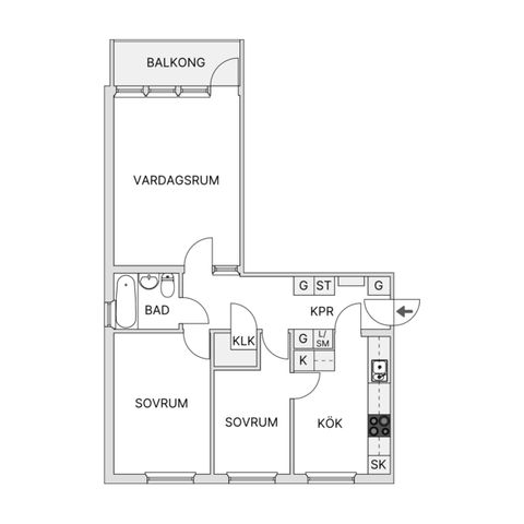 Bostadsrätt, Kruthornsvägen 13, Edsberg, Sollentuna
