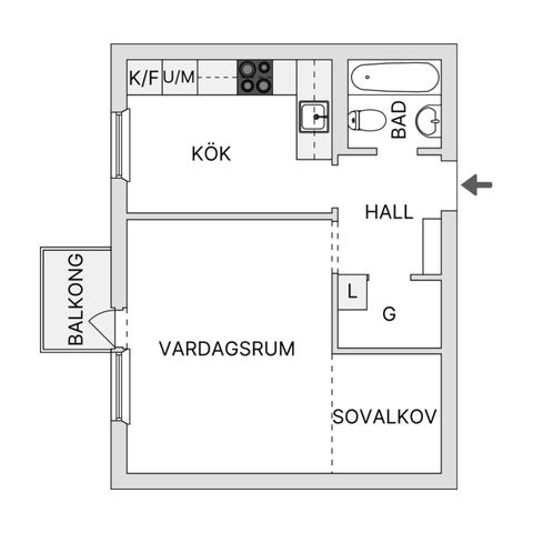 Bostadsrätt, Ängsrogatan 1B, Mariebo, Jönköping