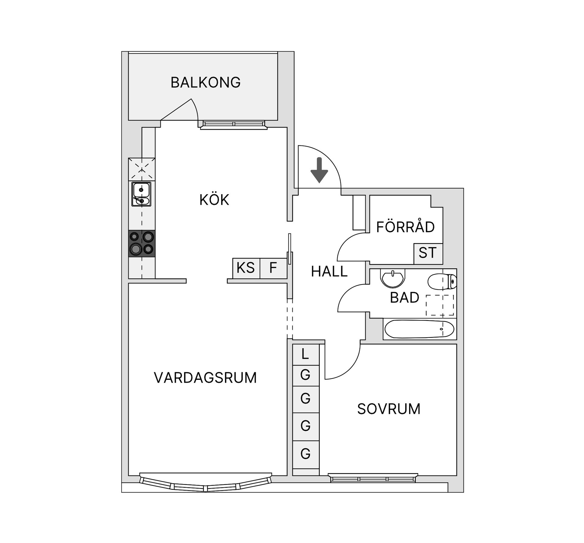 Bostadsrätt, Fatburs Brunnsgata 28, 4tr, Södermalm - Södra Station, Stockholm