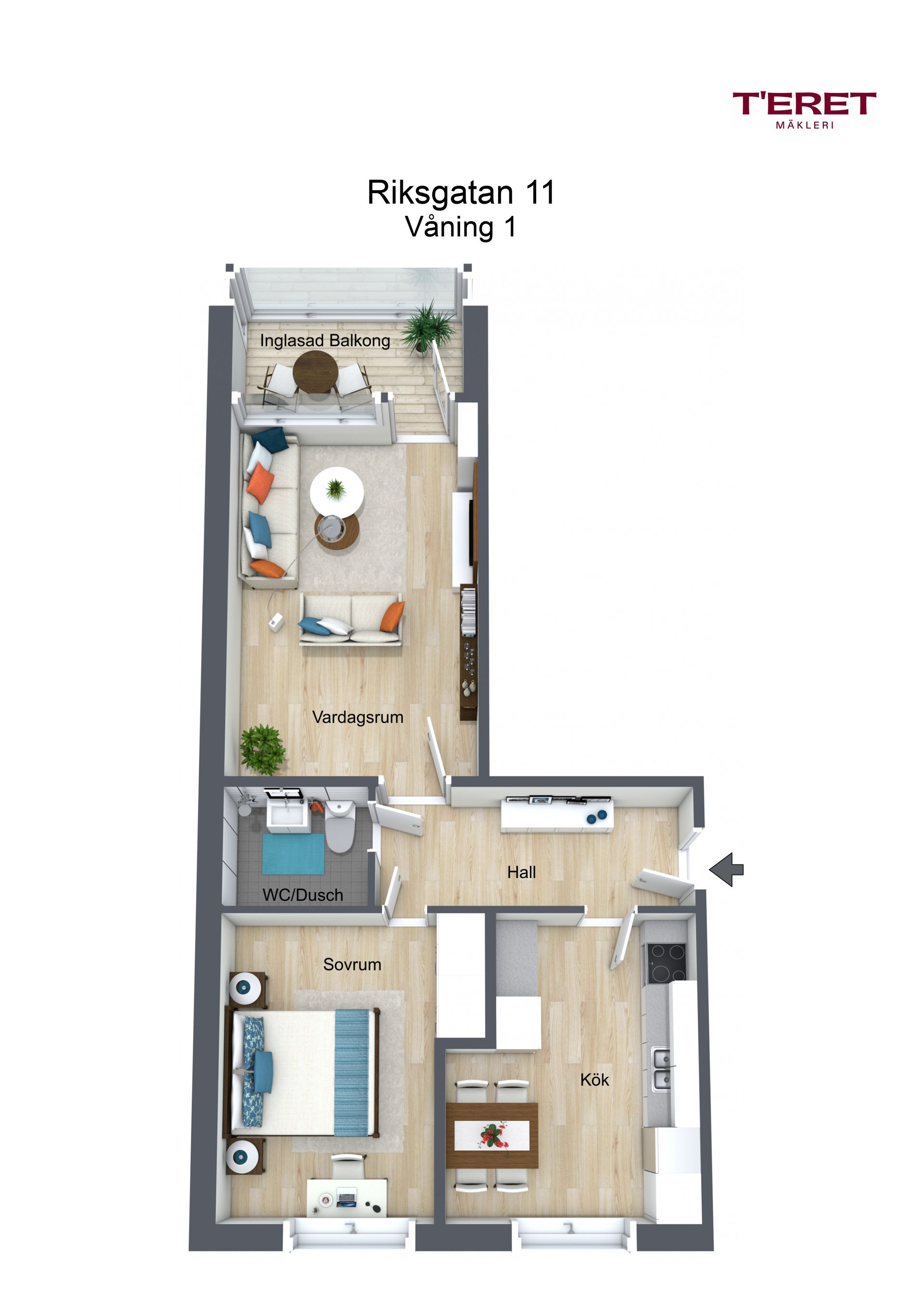 Bostadsrätt, Riksgatan 11, Sörberge, Timrå