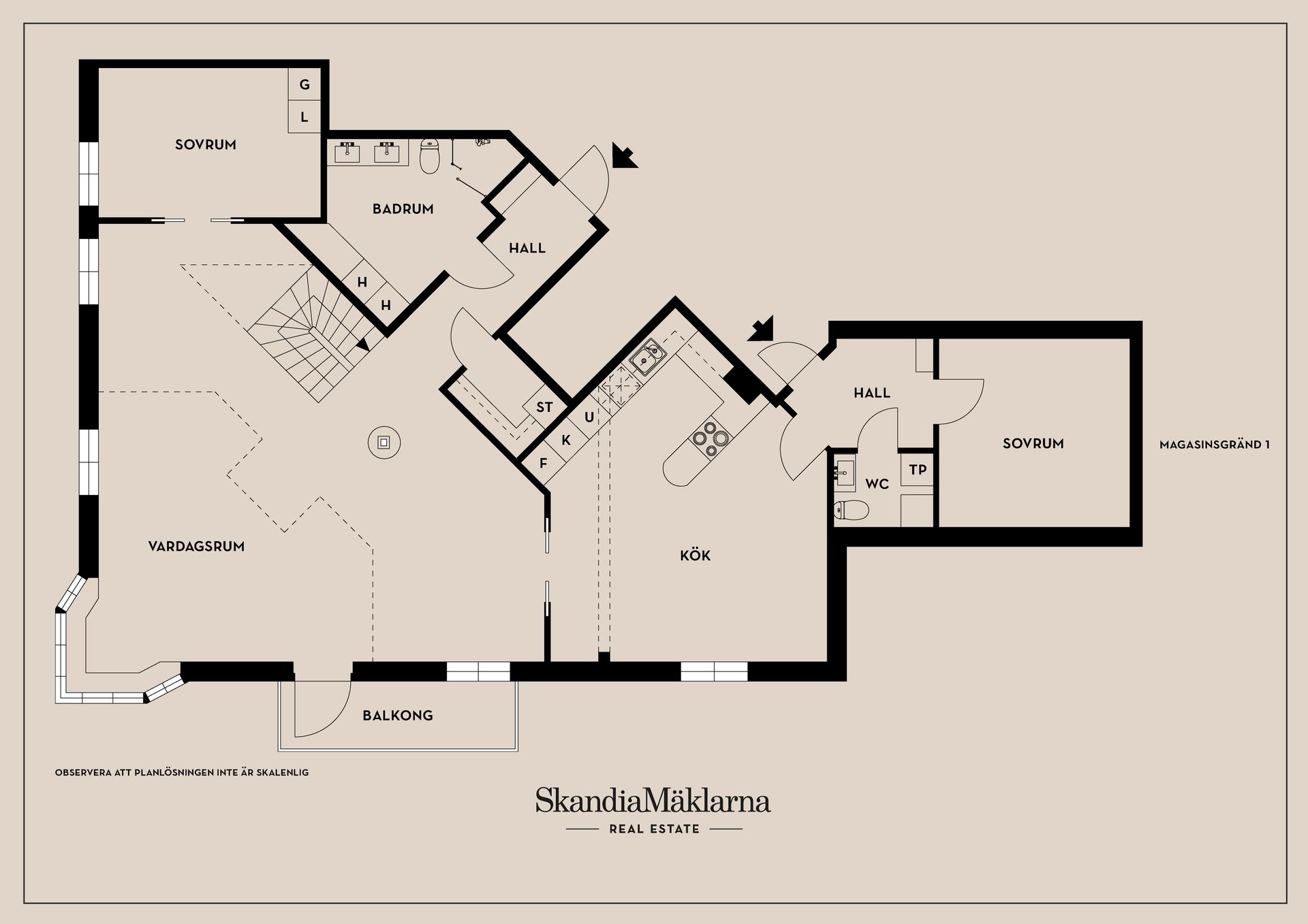 Bostadsrätt, Magasinsgränd 1, Centralt, Linköping