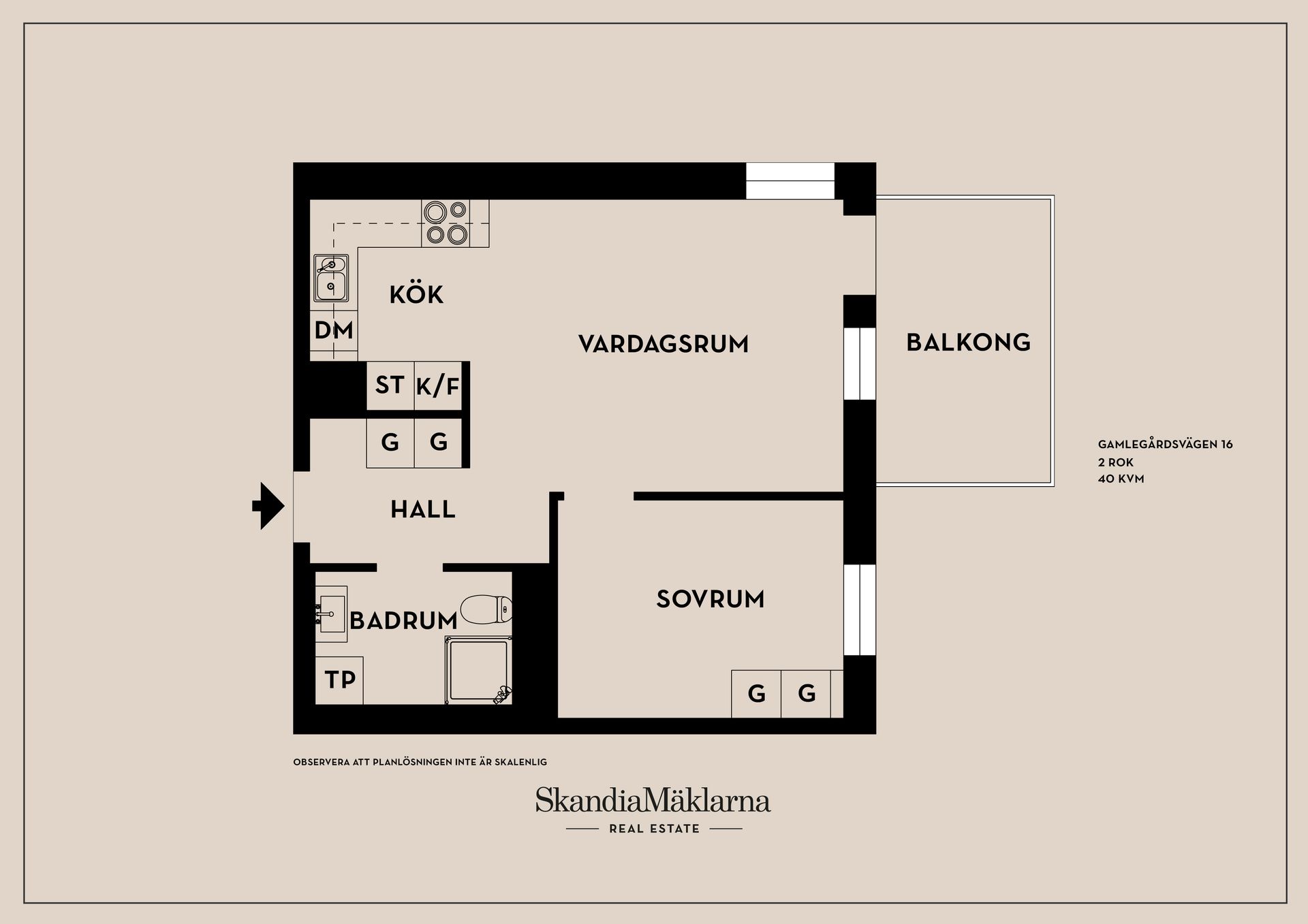 Bostadsrätt, Gamlegårdsvägen 16, Huddinge