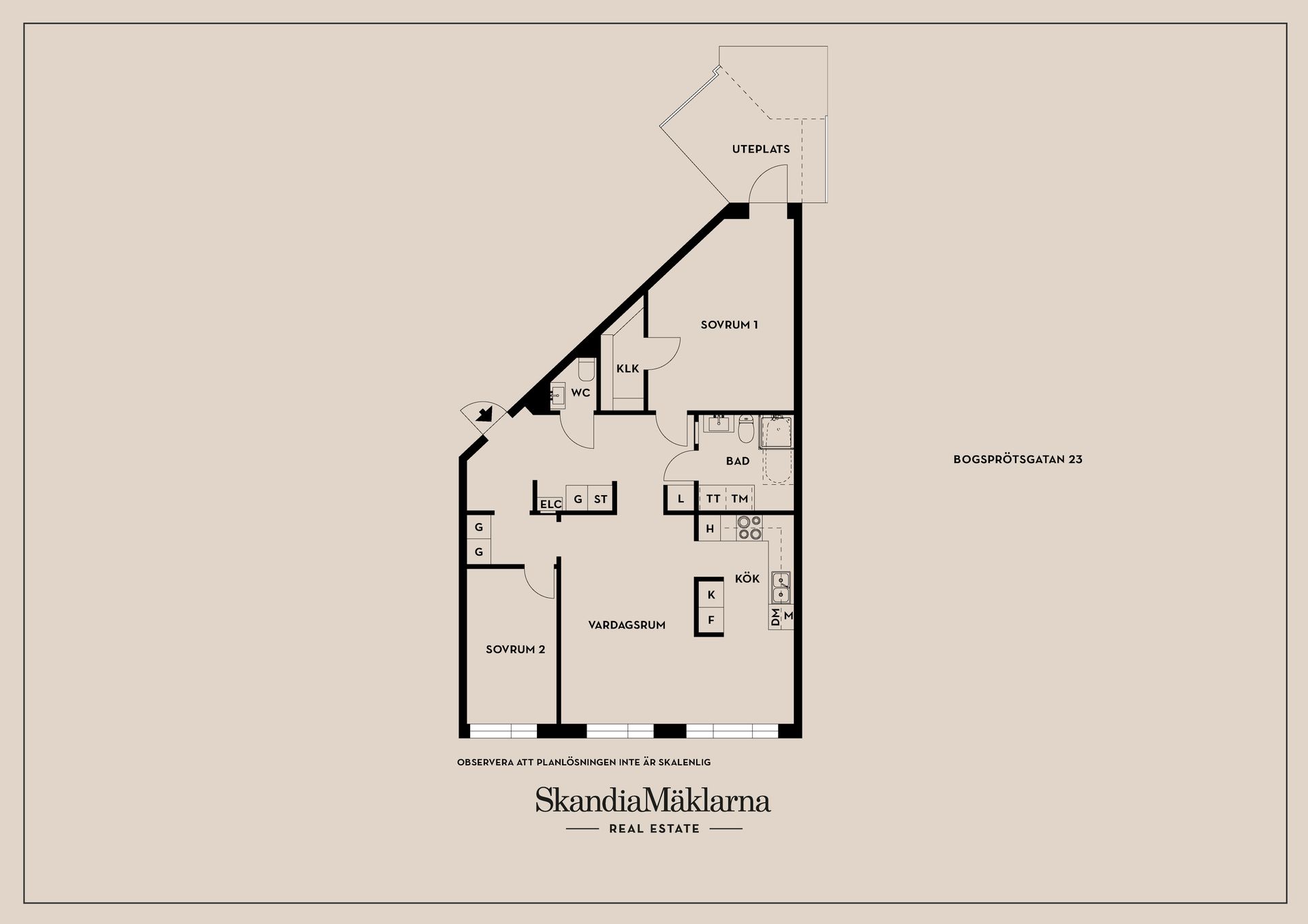 Bostadsrätt, Bogsprötsgatan 23, Inre hamn, Karlstad