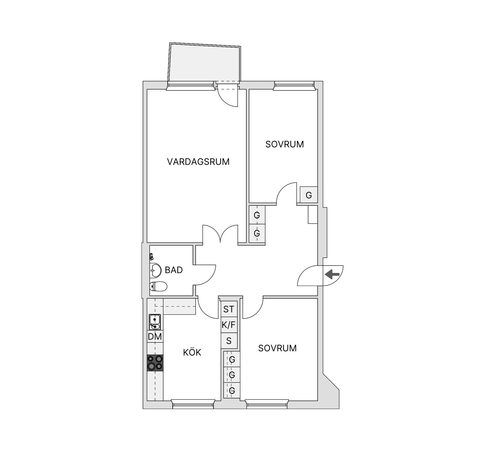 Bostadsrätt, Schaktmästaregatan 10A, Centrum Gällivare, Gällivare